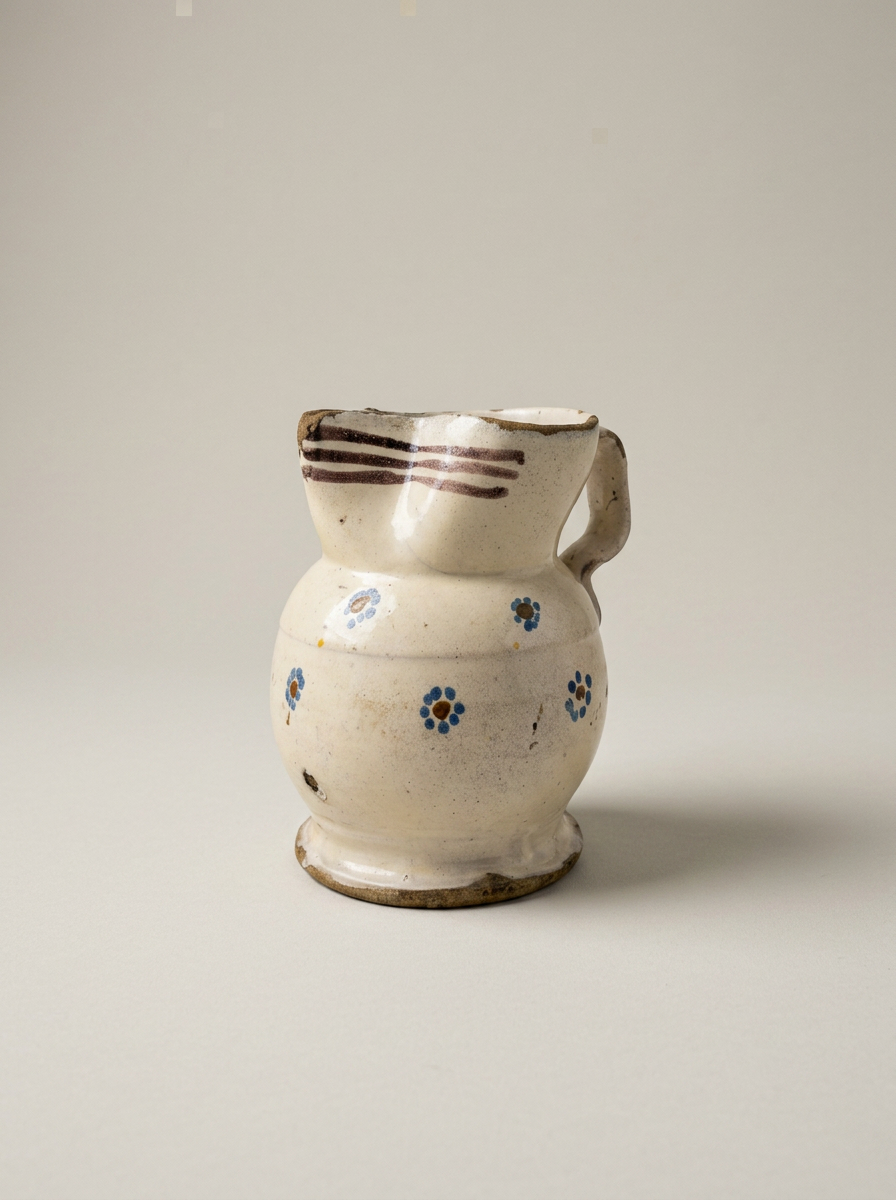 Short Antique 'Righe & Stelle' Jug