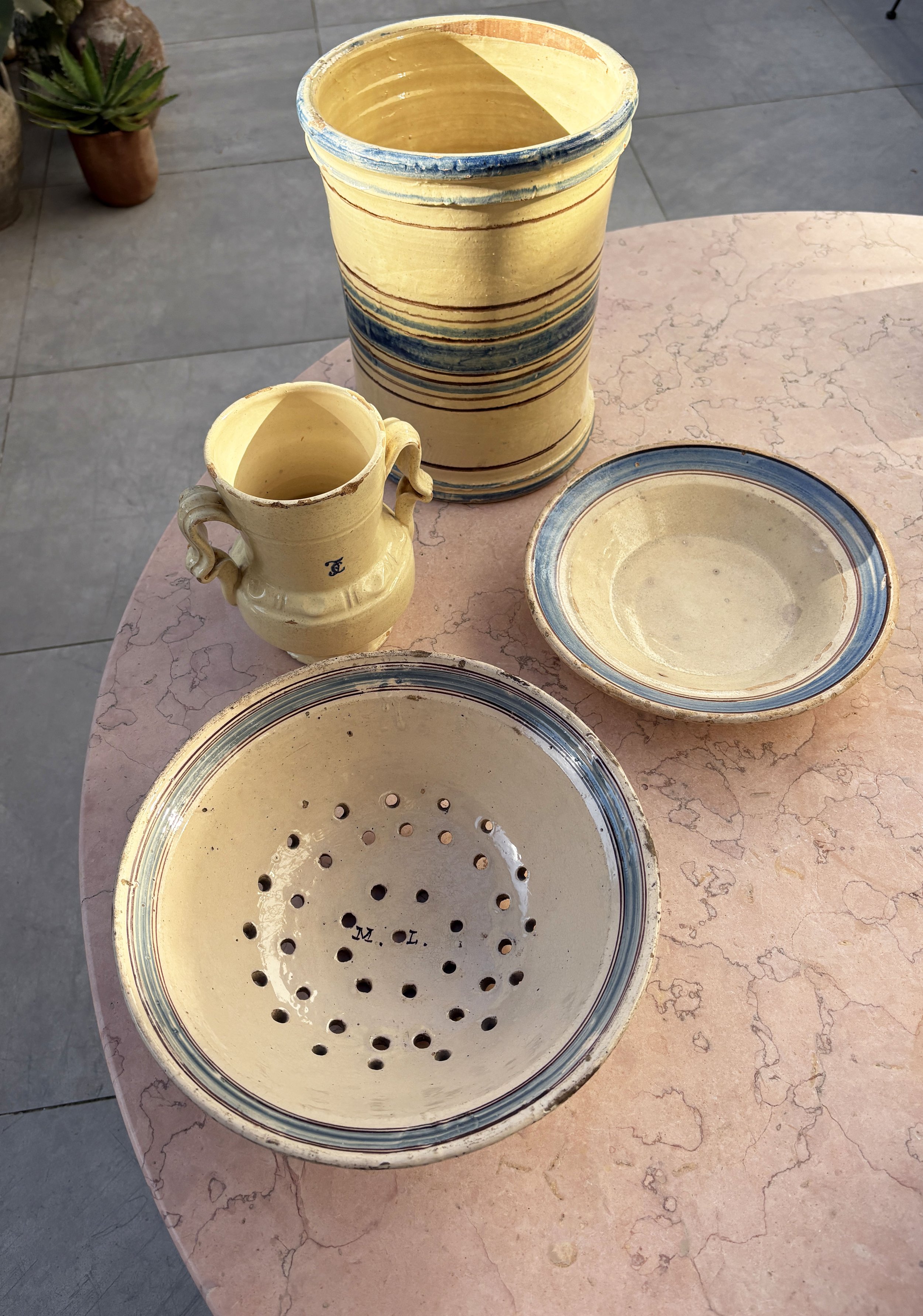 antique Italian rustic pottery