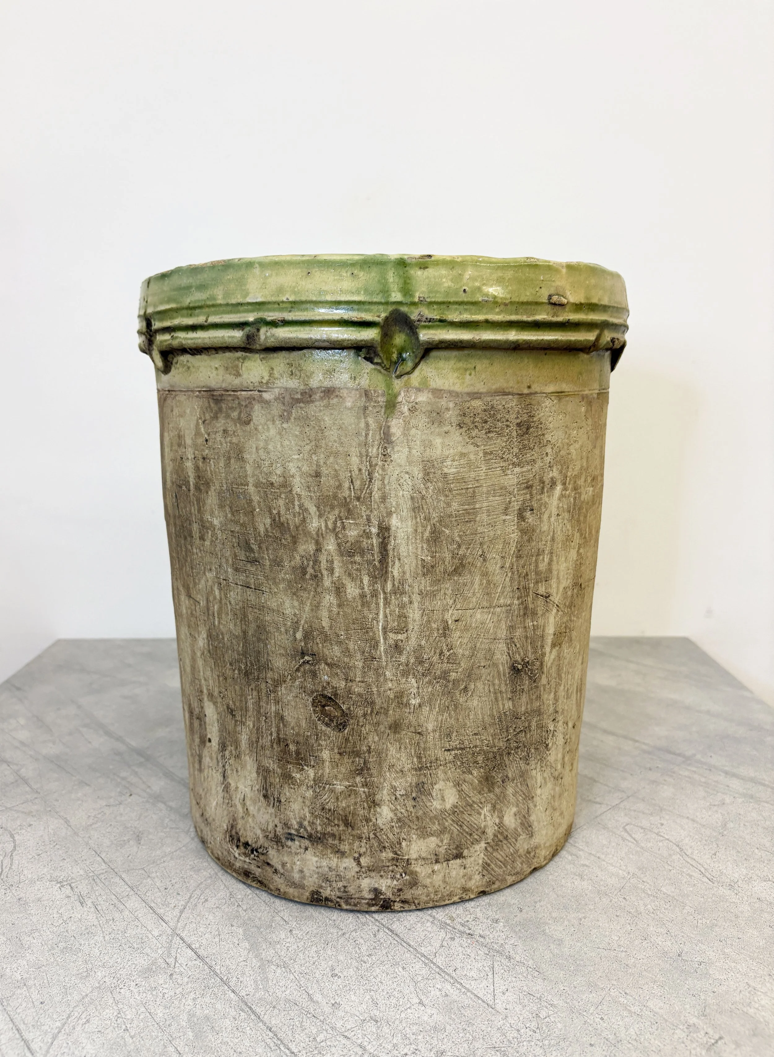 antique ceramic confit pot southern Italy