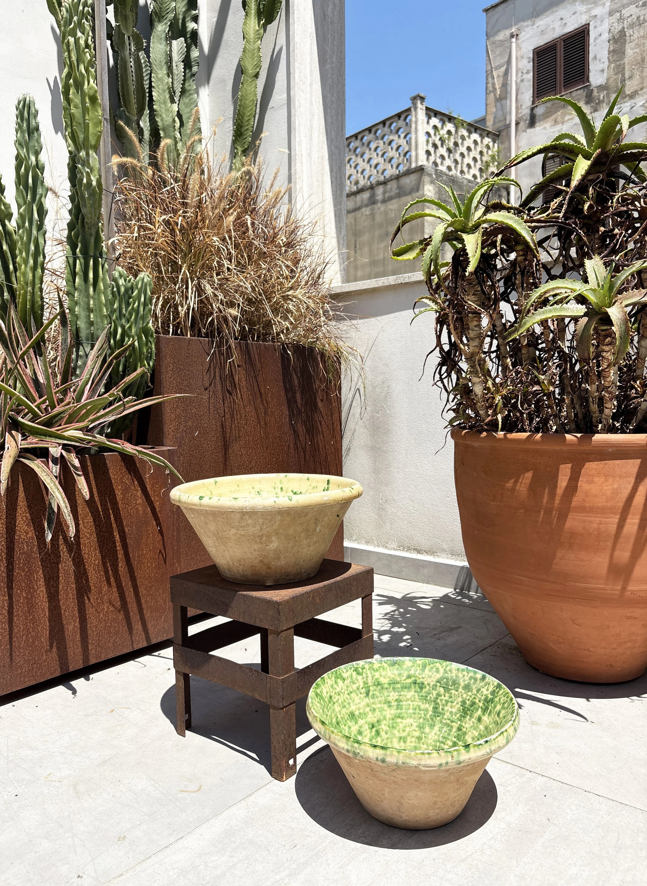 green splatter glaze passata bowls Puglia
