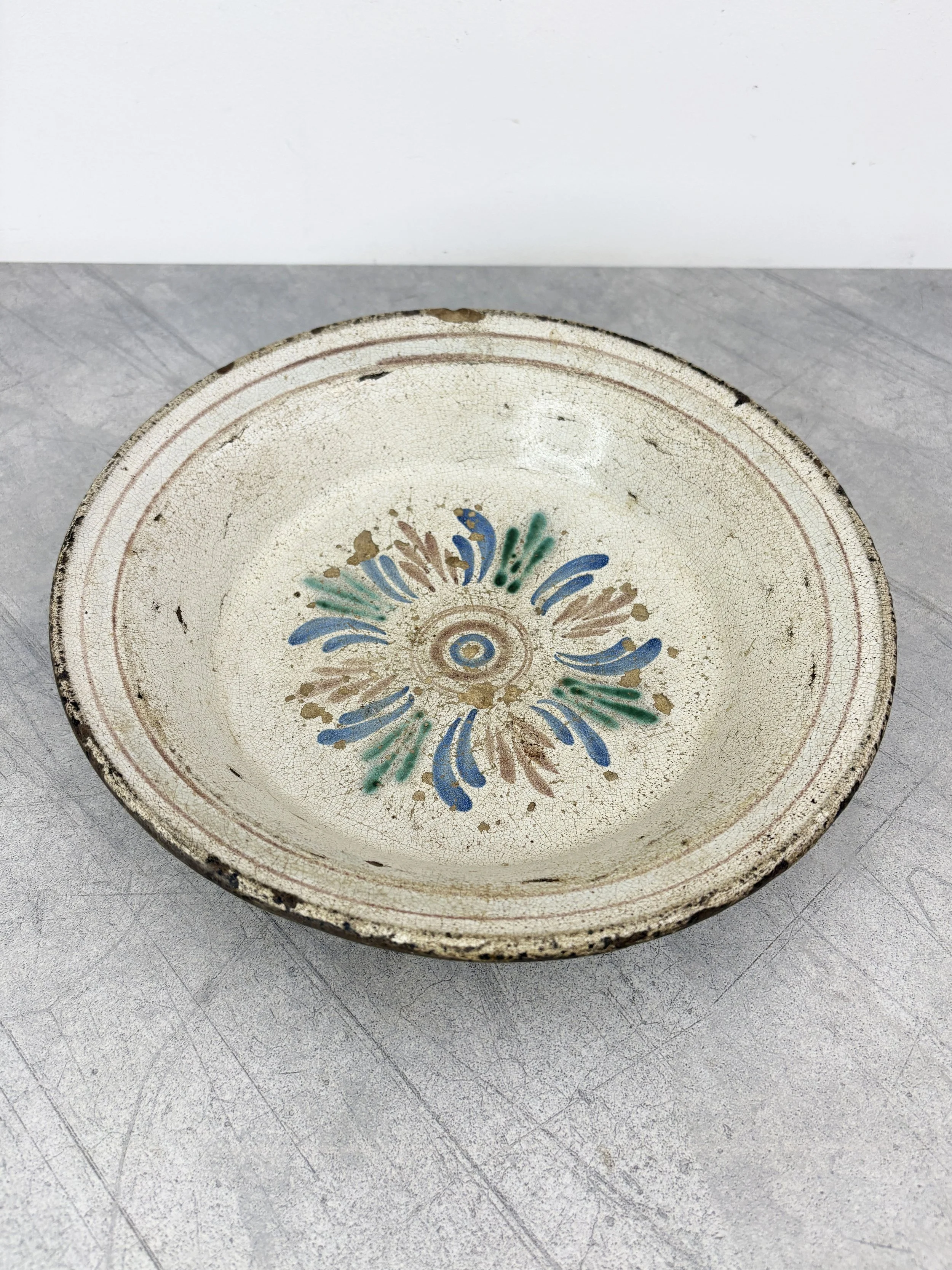 antique Italian hand painted bowl