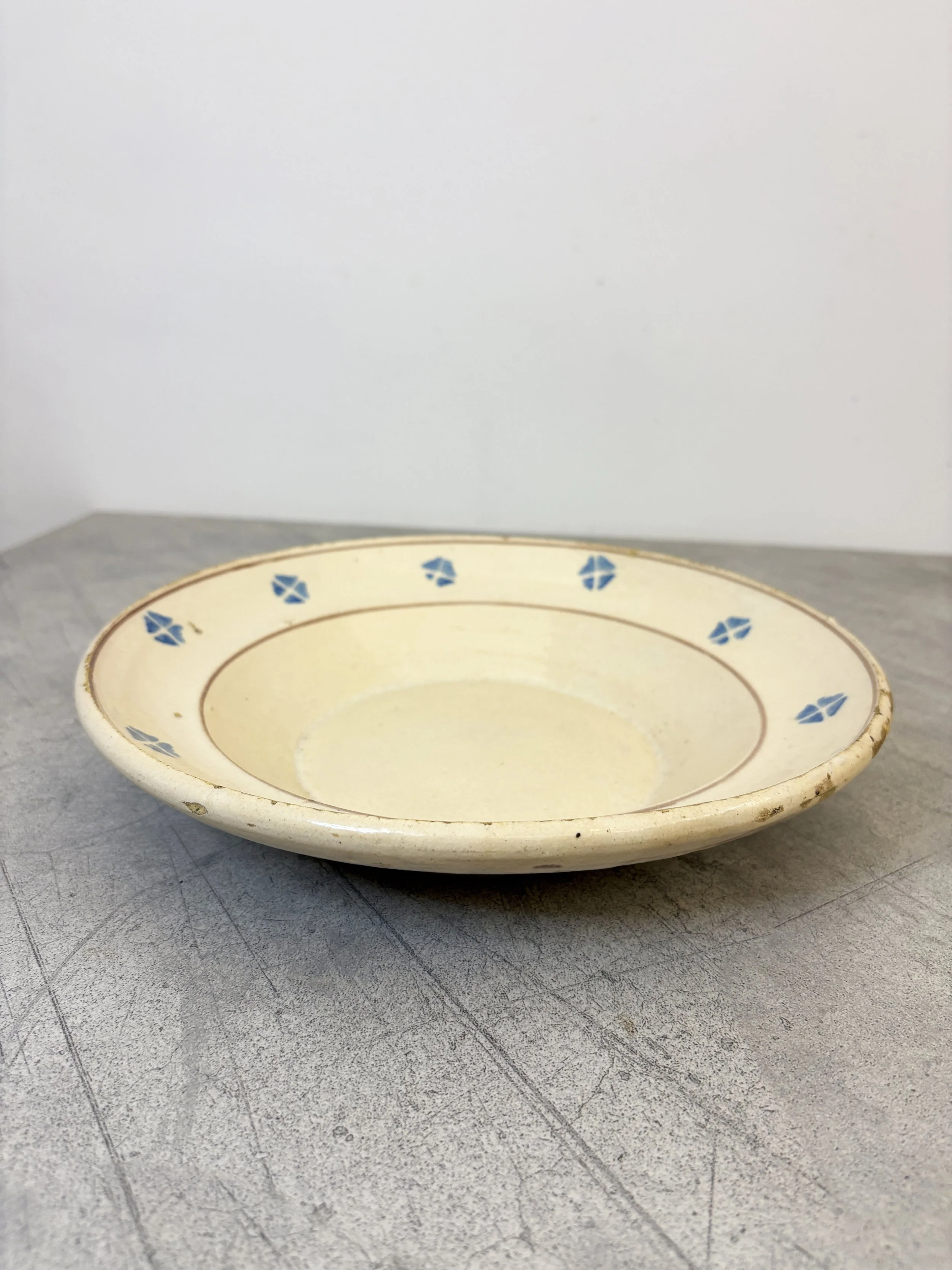 blue flower hand painted plate.