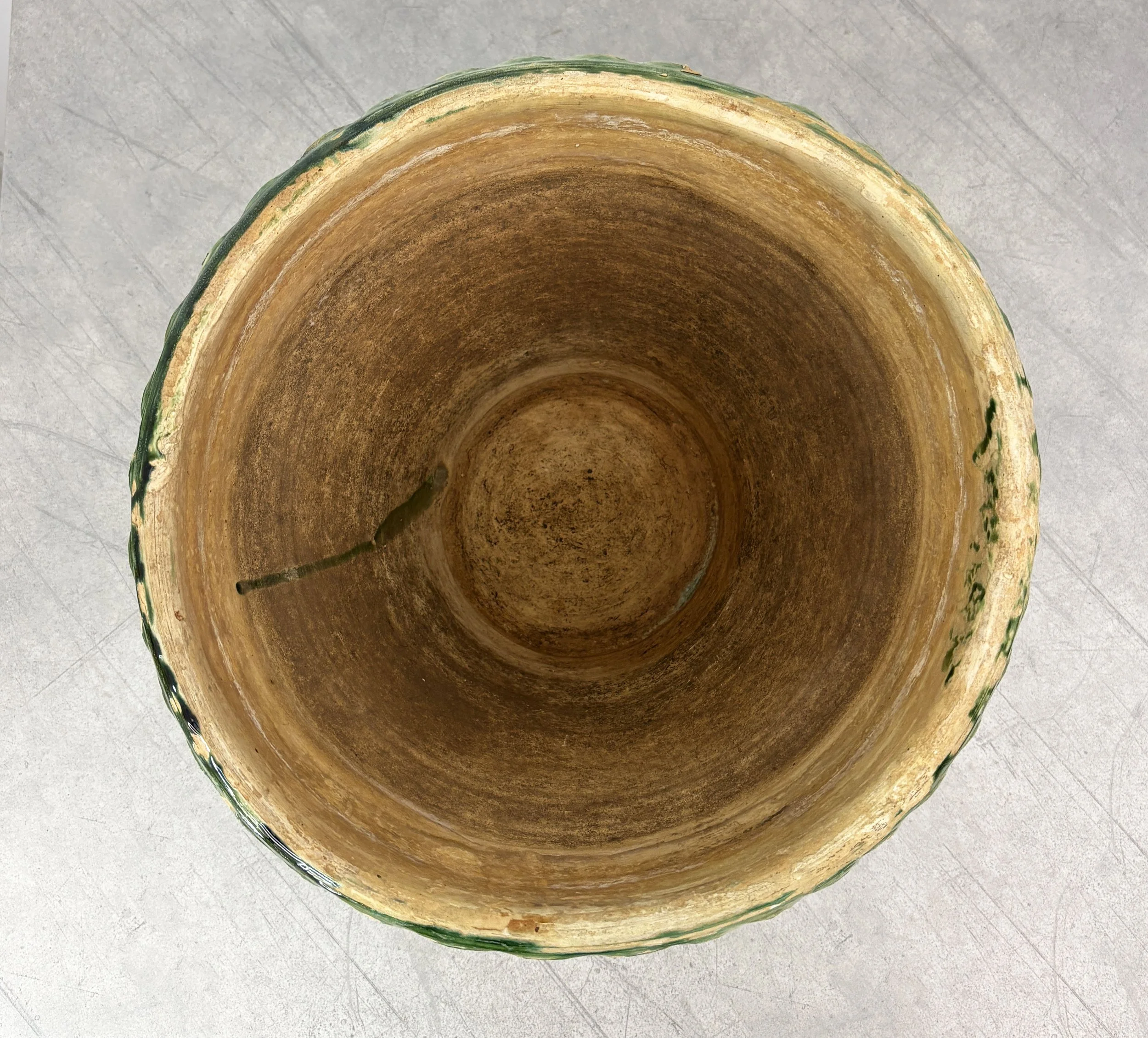 antique handmade ceramic plant pot Puglia