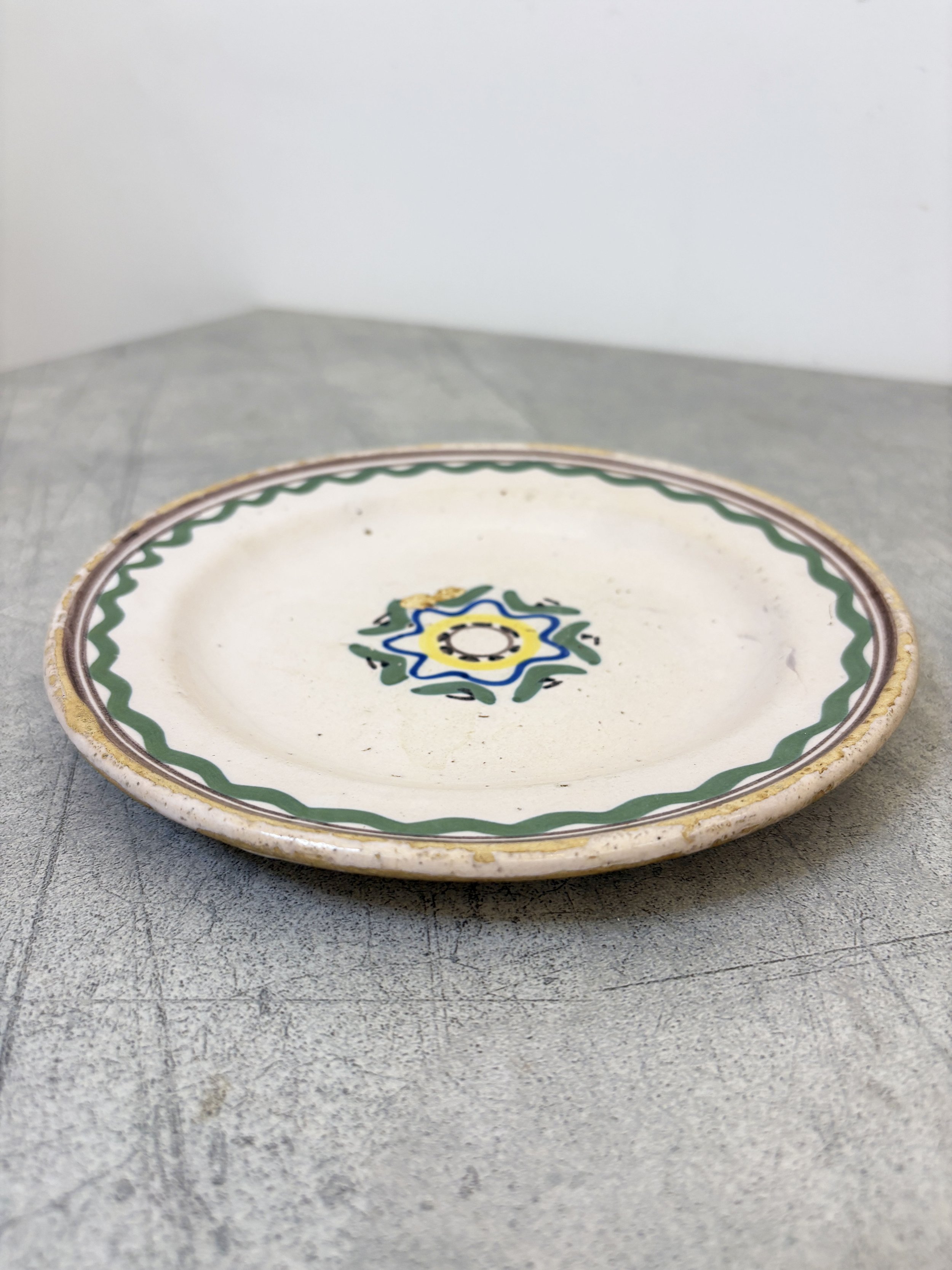 small hand painted floral plate Puglia