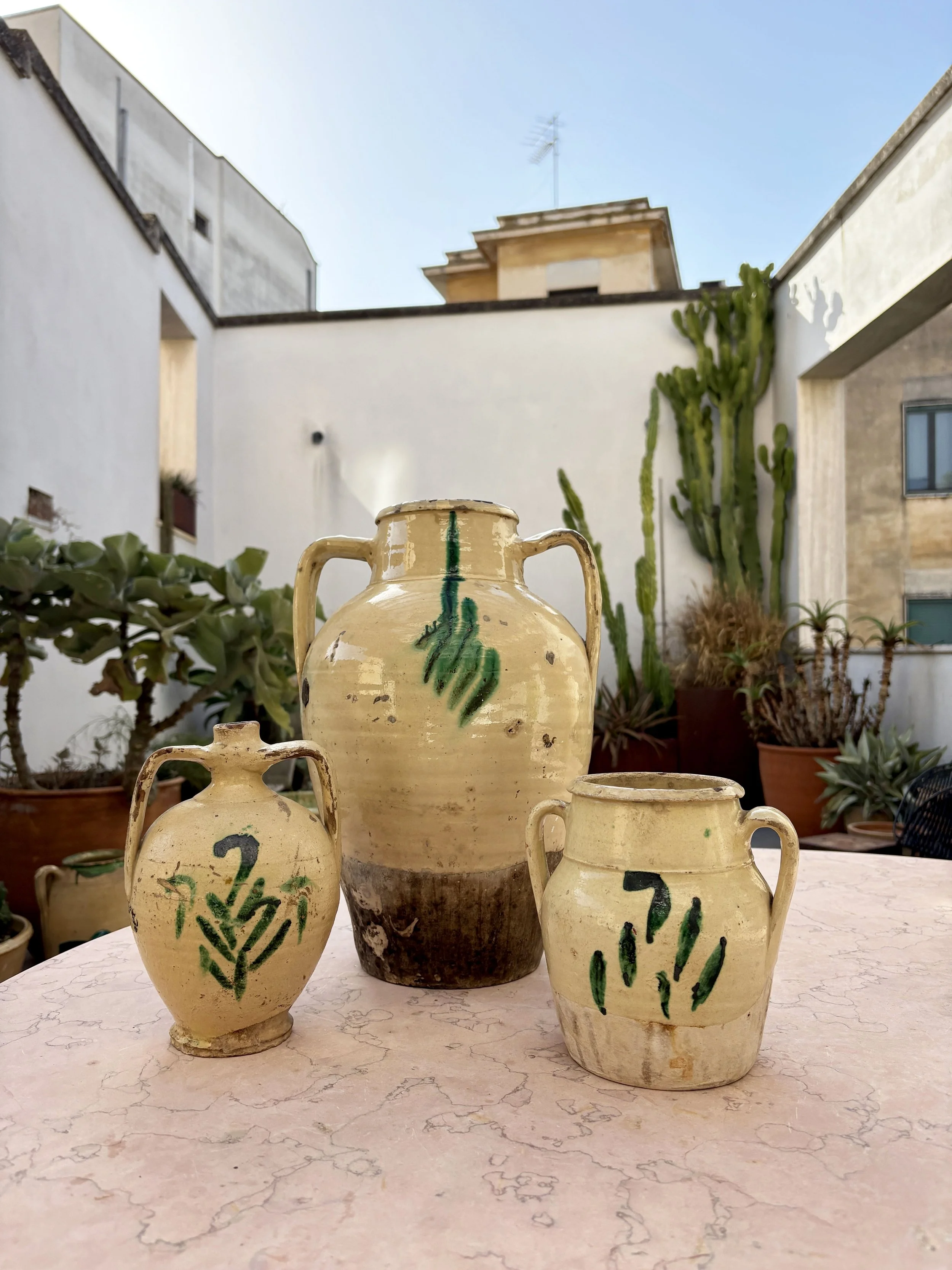 antique rustic farmhouse pottery Calabria
