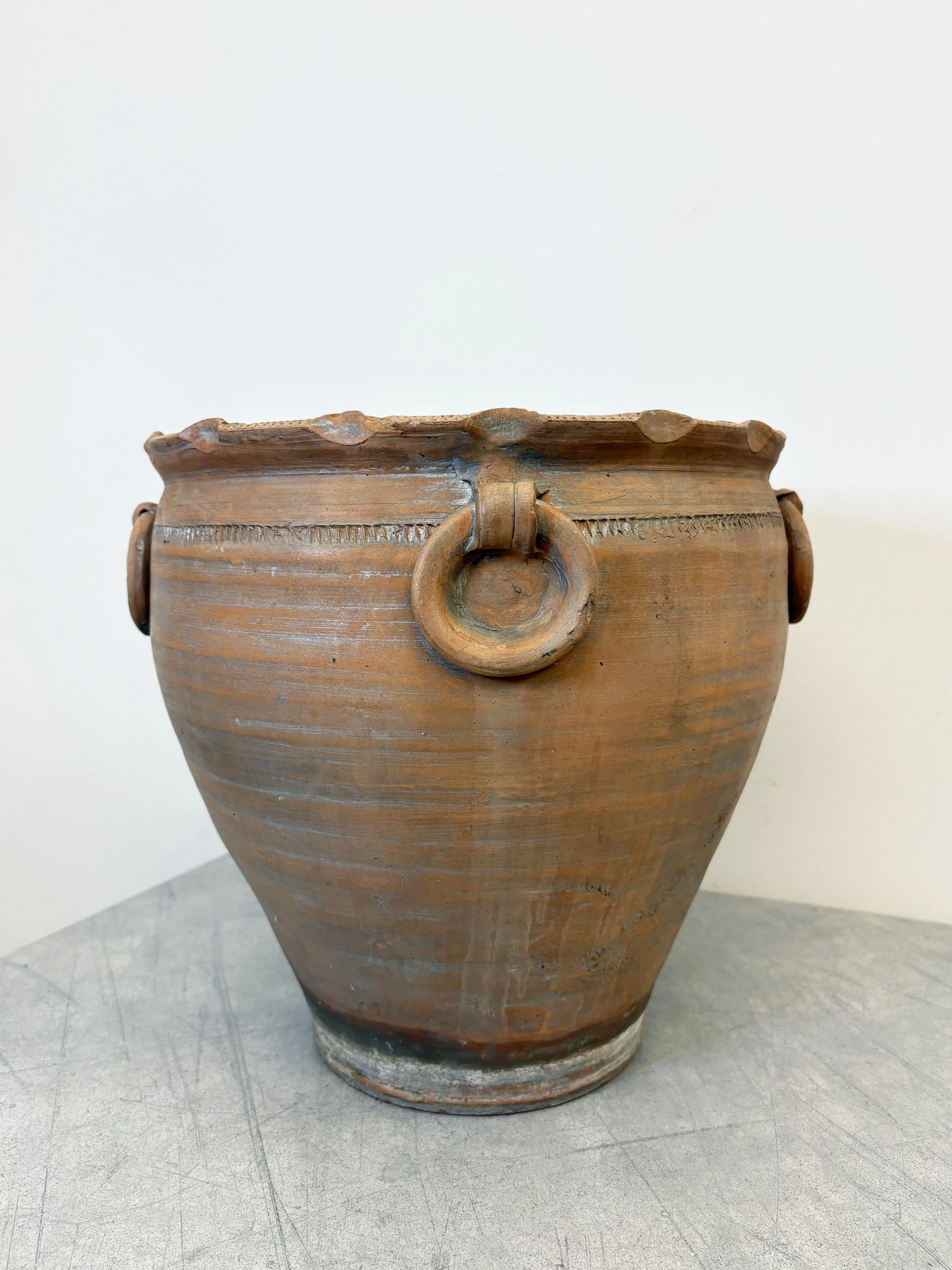 antique Pugliese ceramic plant pot