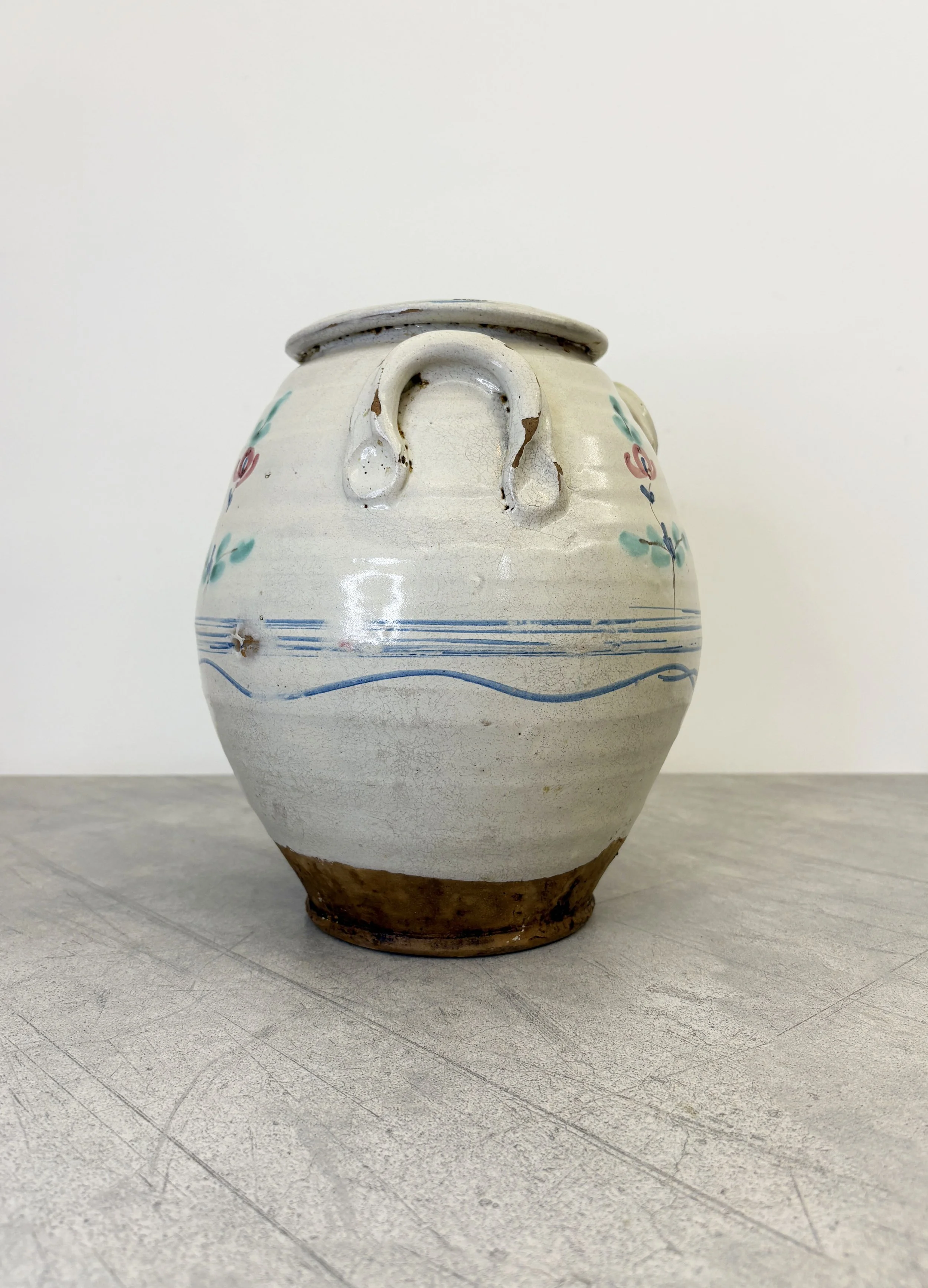vintage Pugliese ceramic confit pot