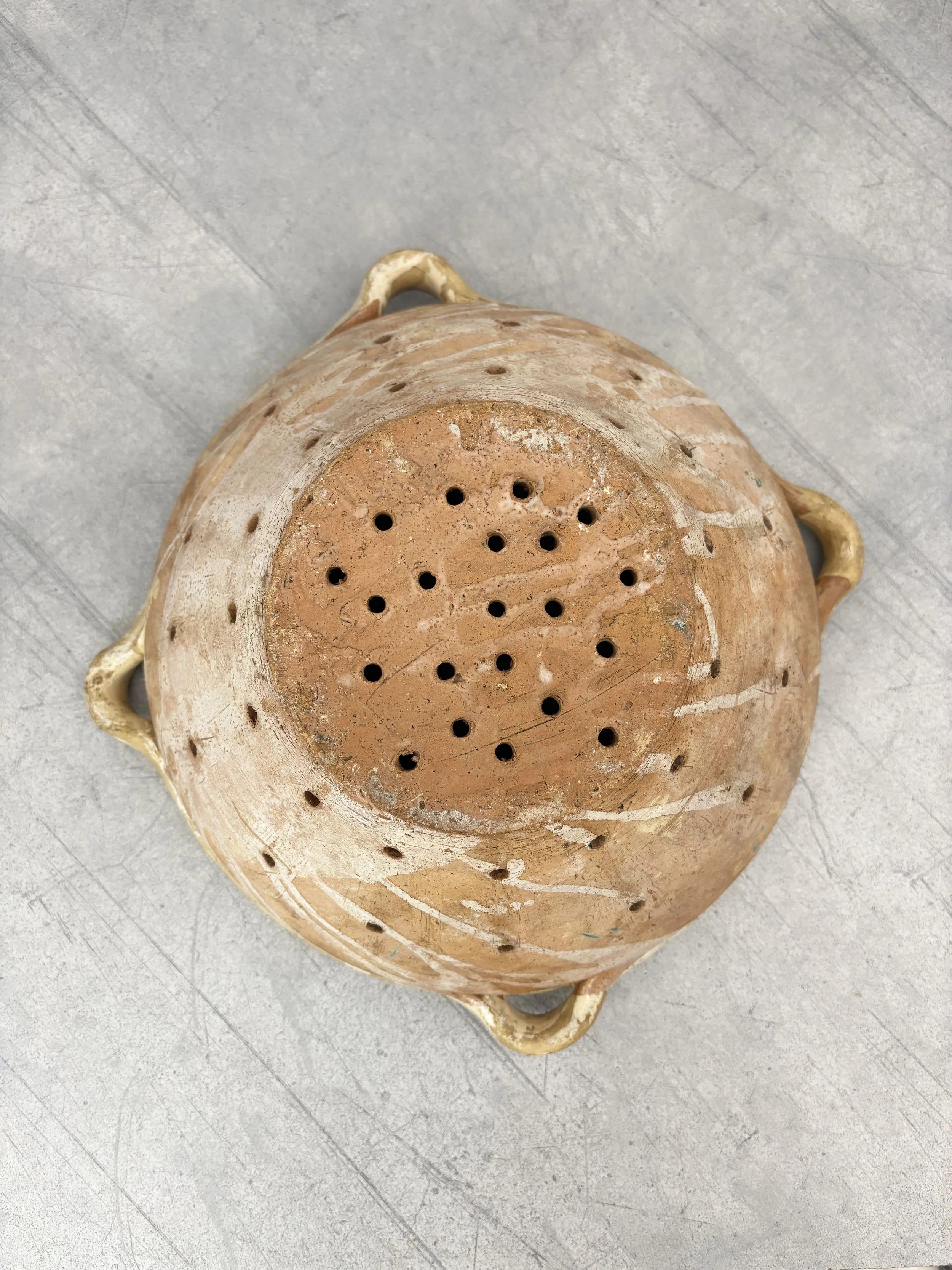 antique ceramic colander Italy