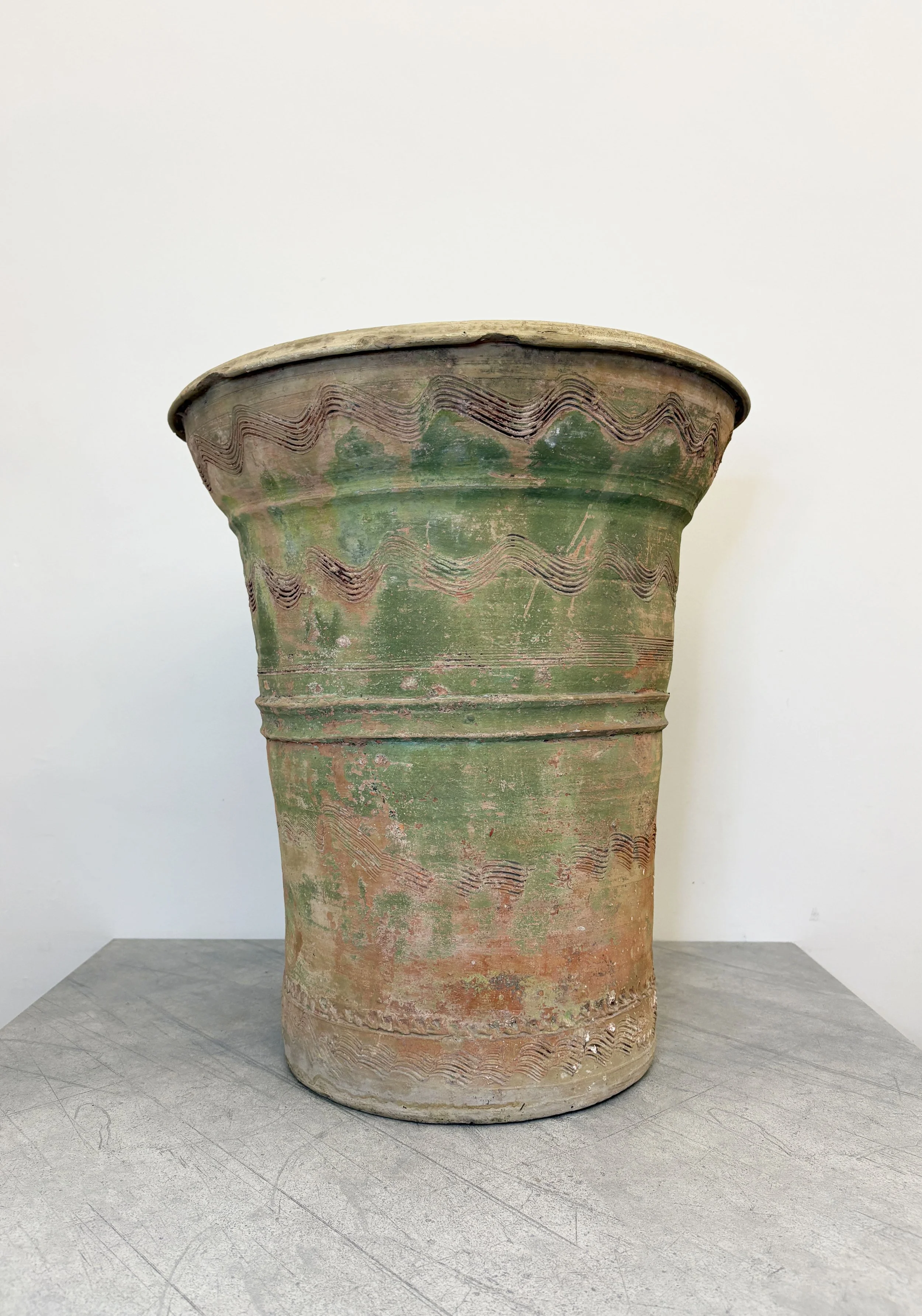 antique rustic ceramic plant pot Puglia