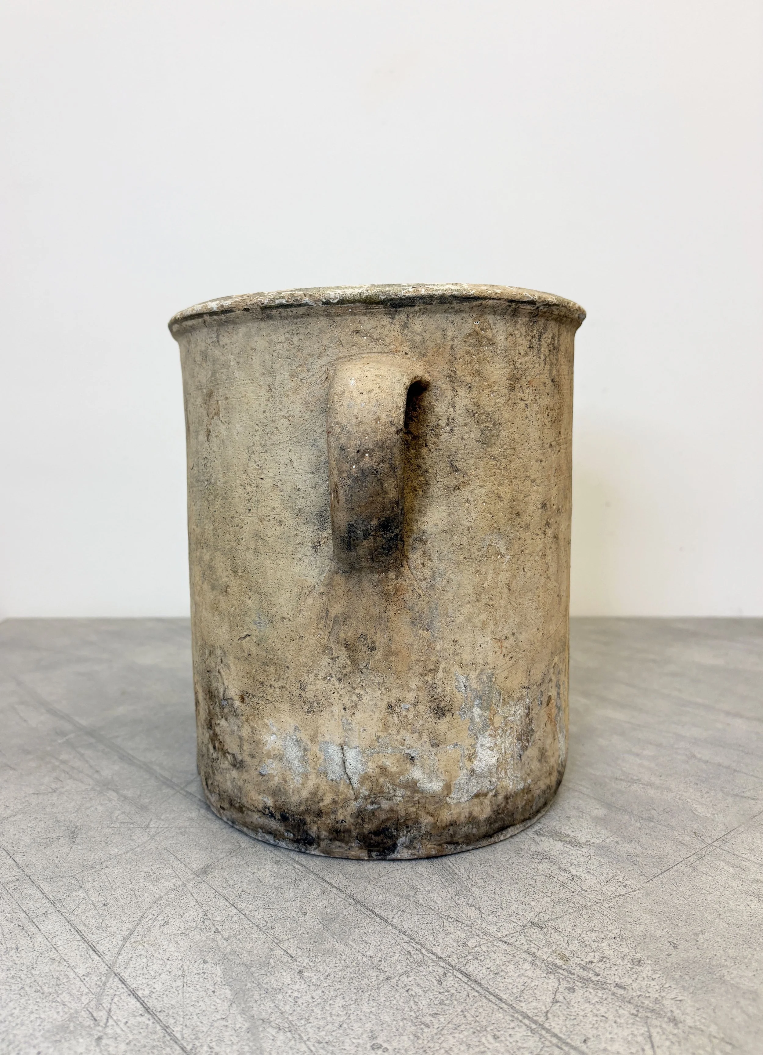antique rustic ceramic confit pot