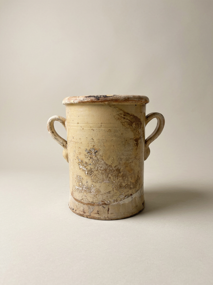 antique rustic confit pot Italy