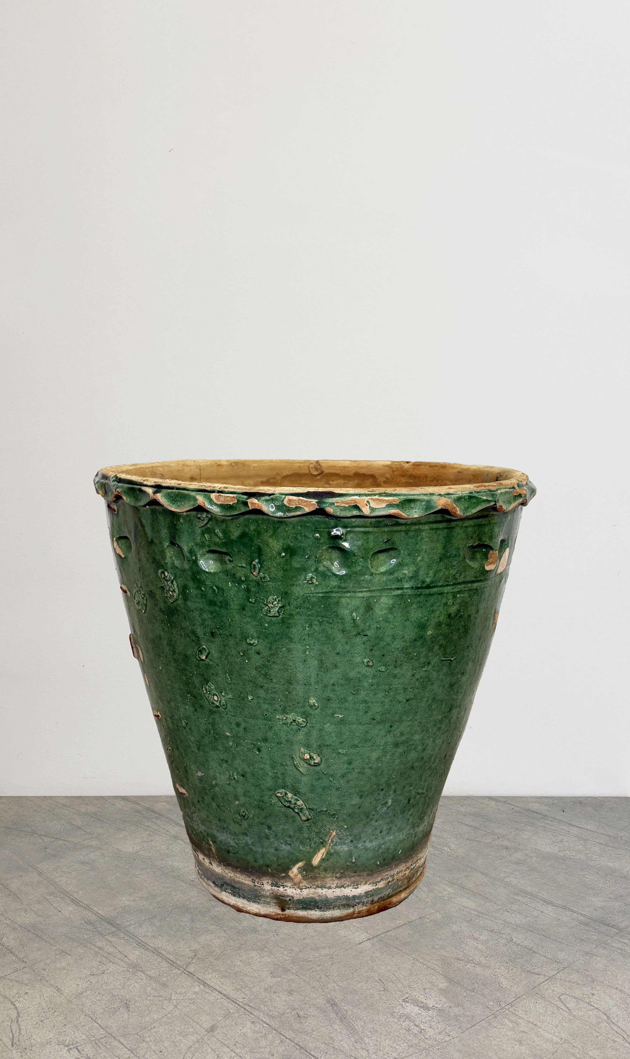 large green glazed plant pot