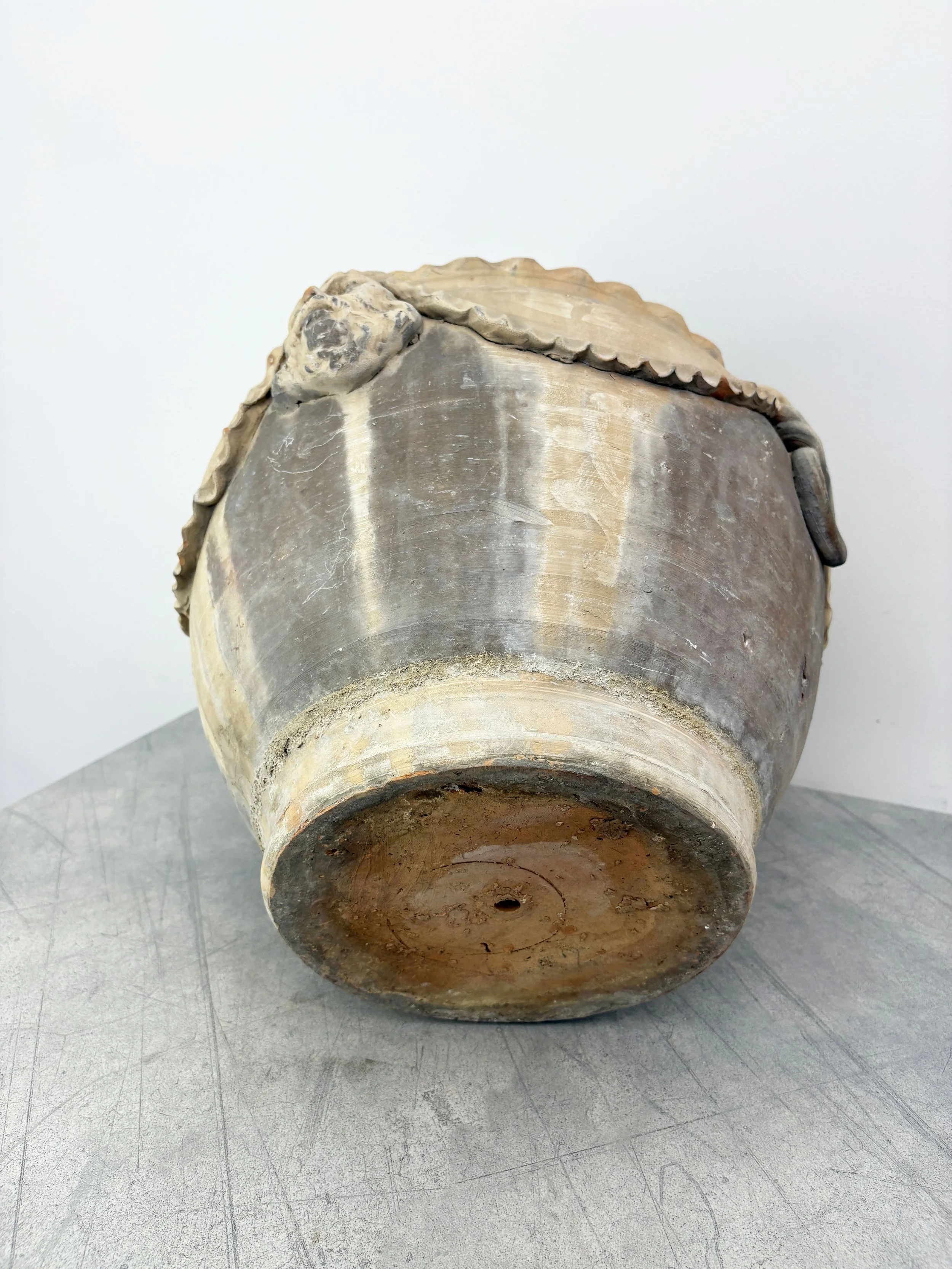 rustic ceramic plant pot.