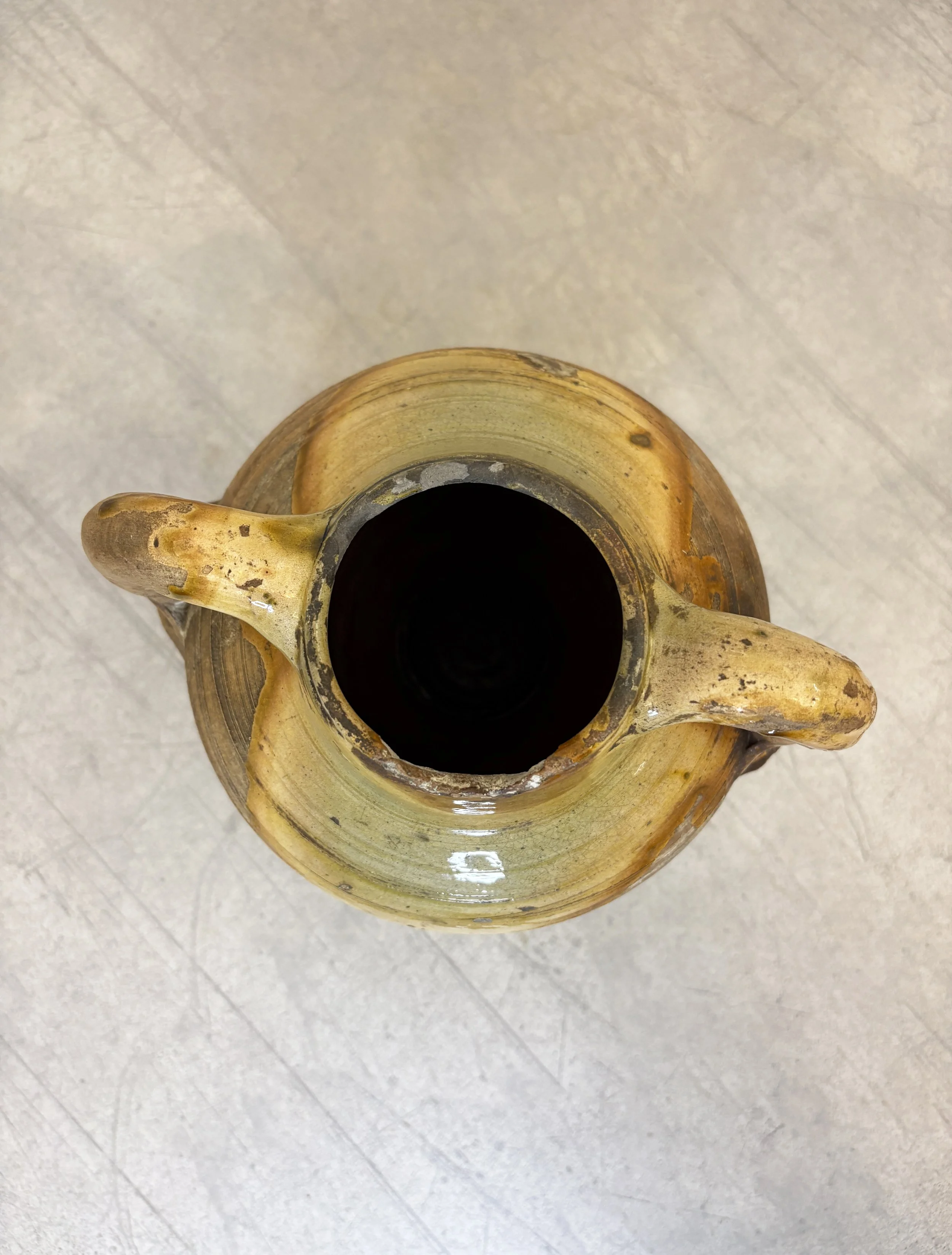 yellow glazed pot Italy