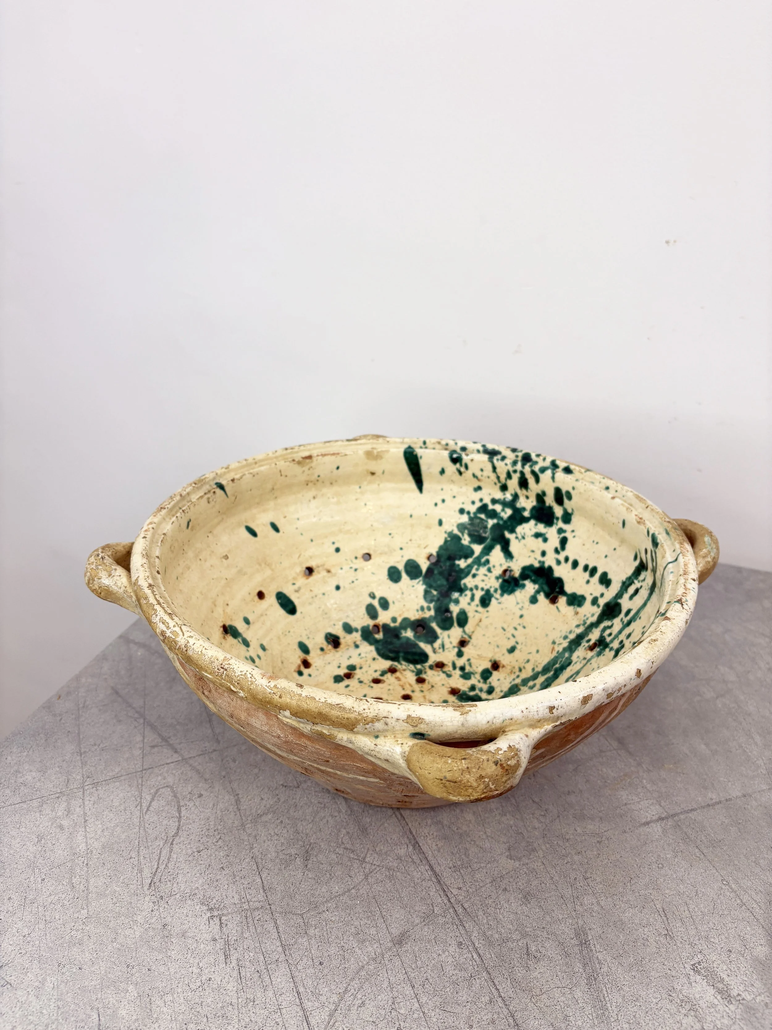 vintage Italian ceramic colander