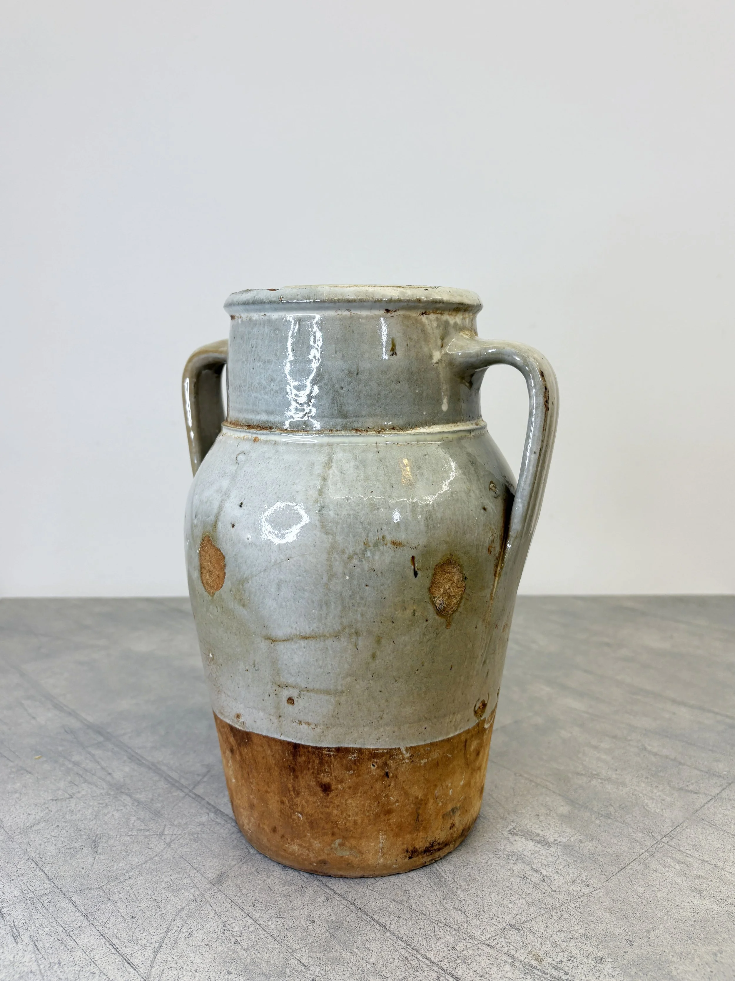 grey glaze ceramic pot Italy
