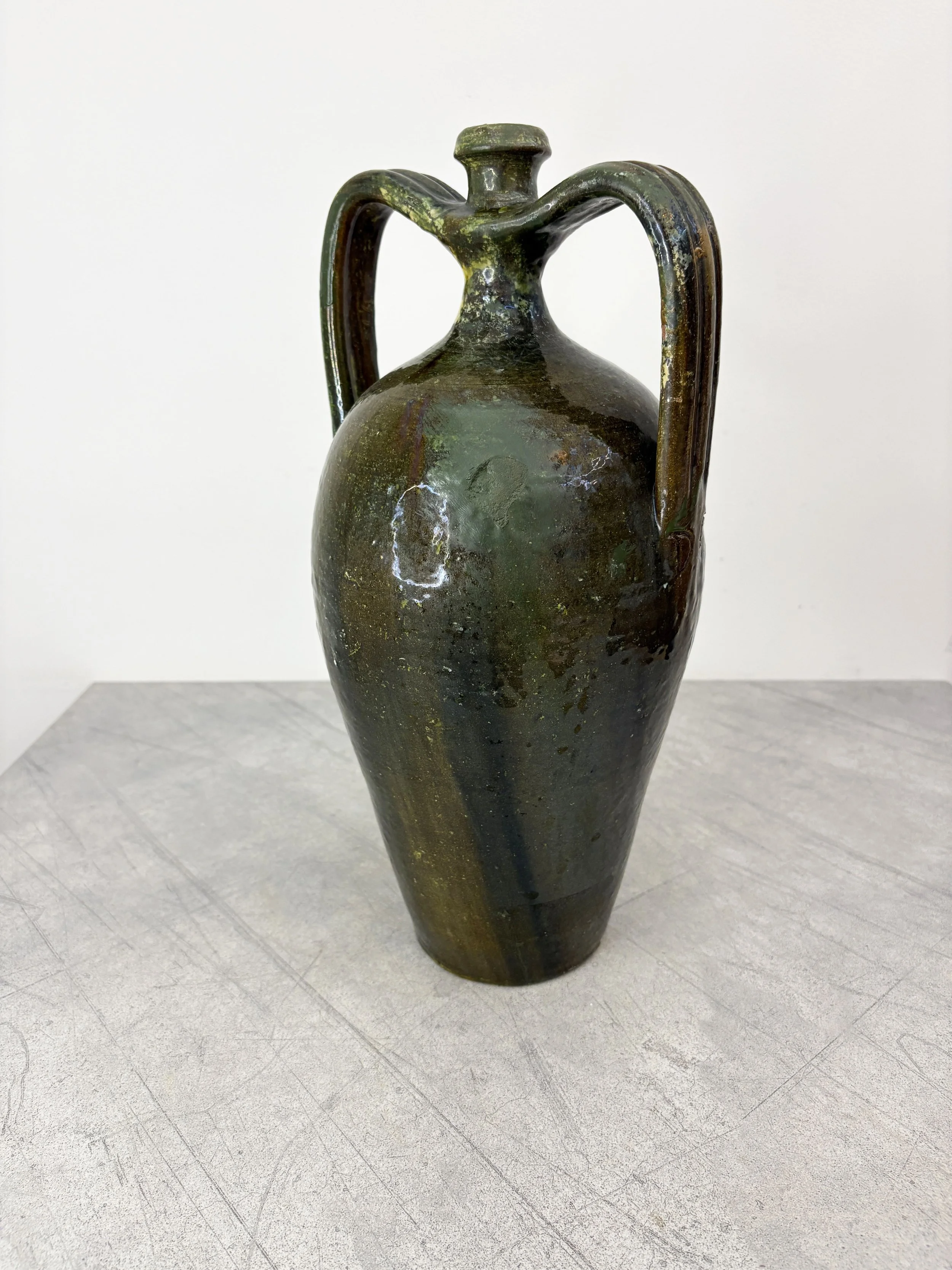 vintage green amphora
