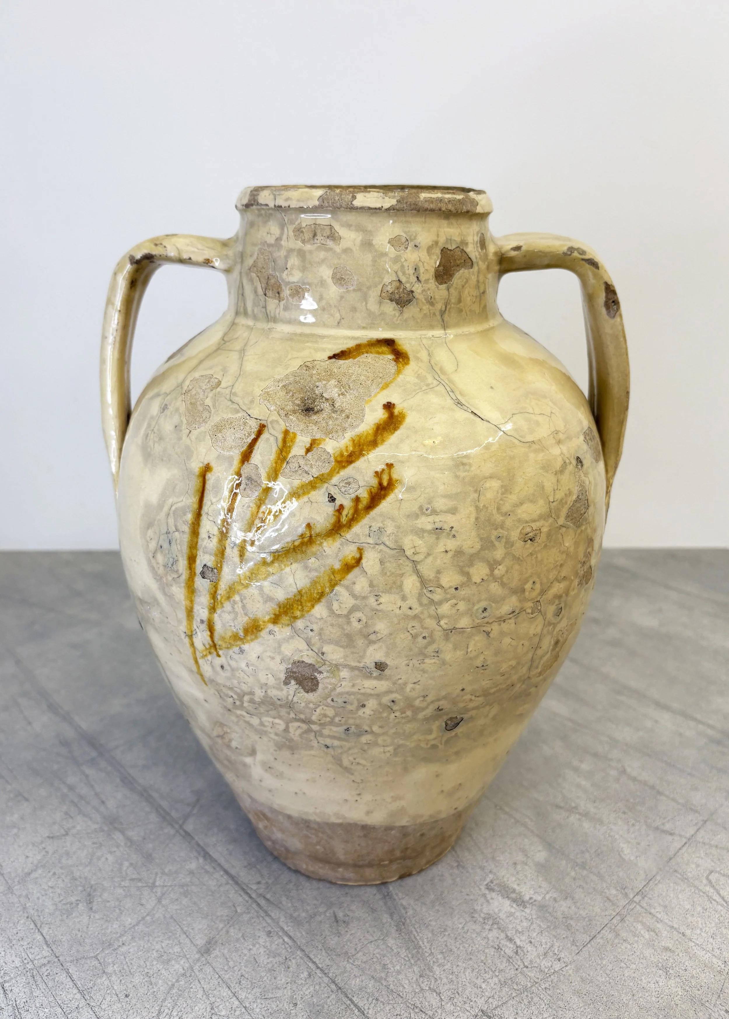 rustic hand painted farmhouse pot