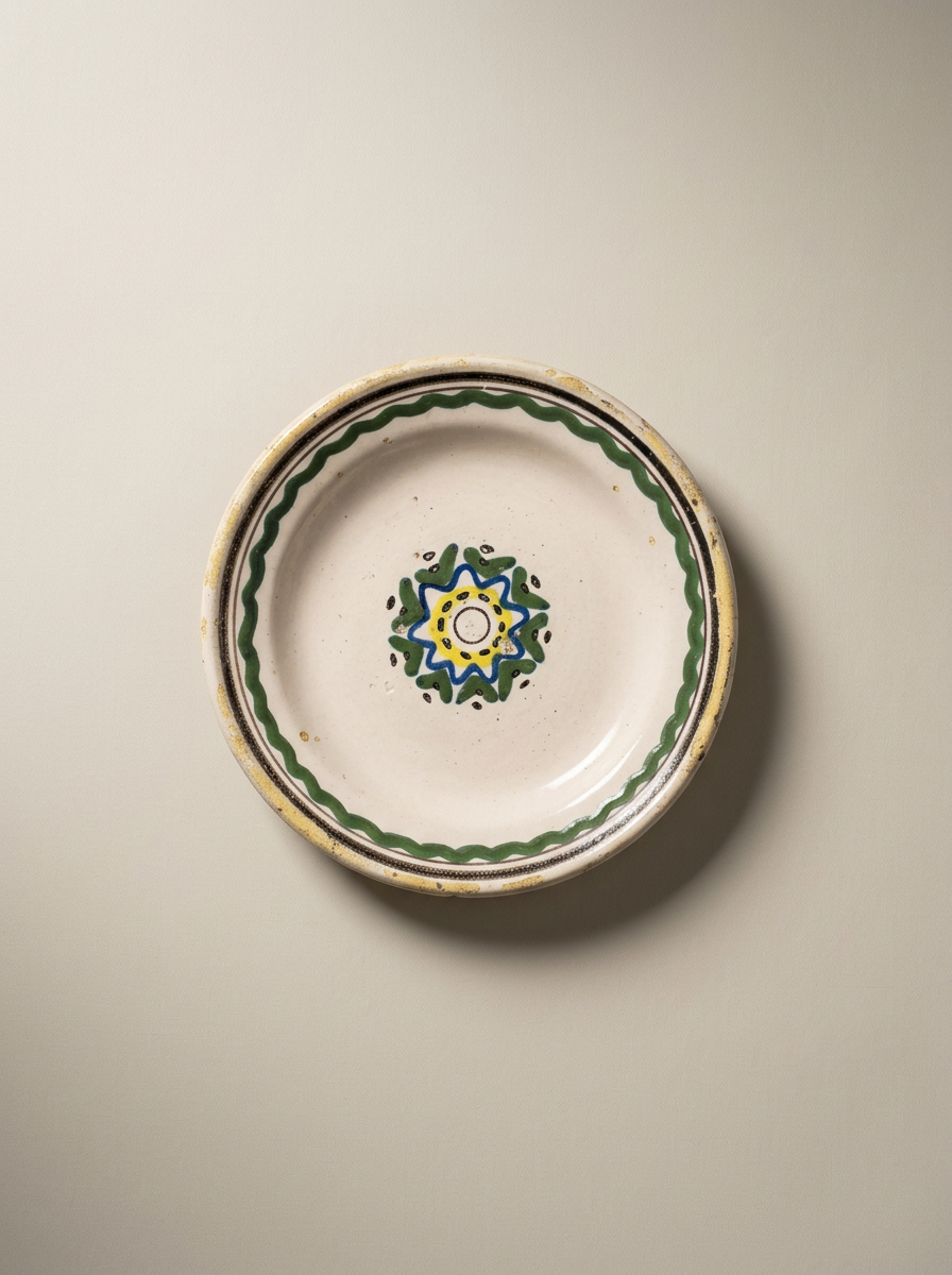 vintage Italian plate with star design