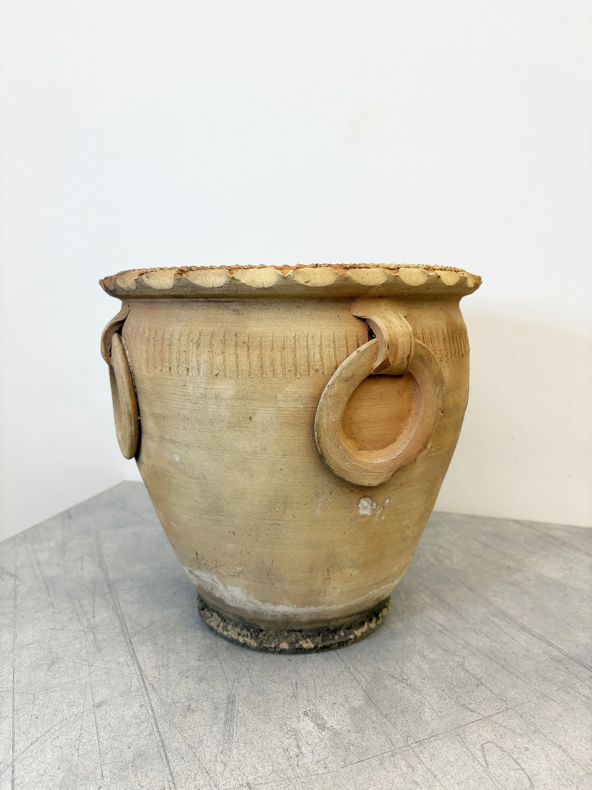 vintage handmade ceramic plant pot Puglia