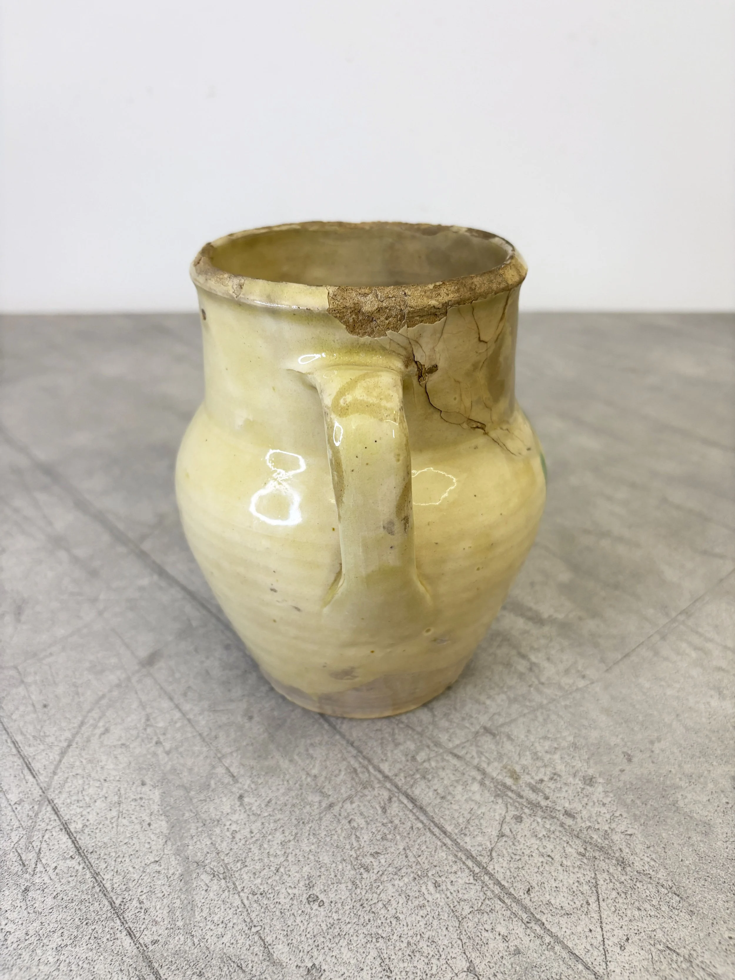small rustic confit pot