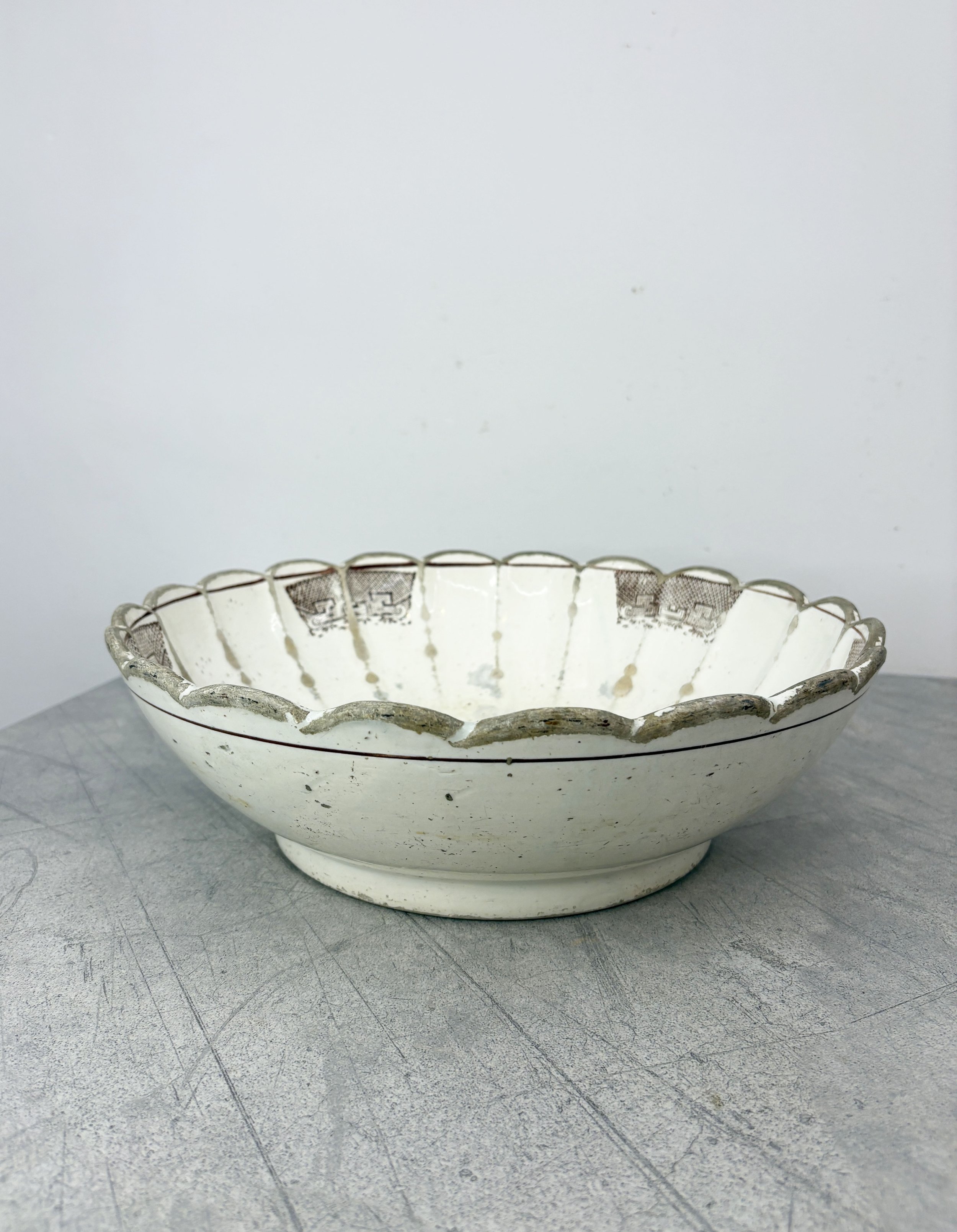 antique rustic white bowl Italy