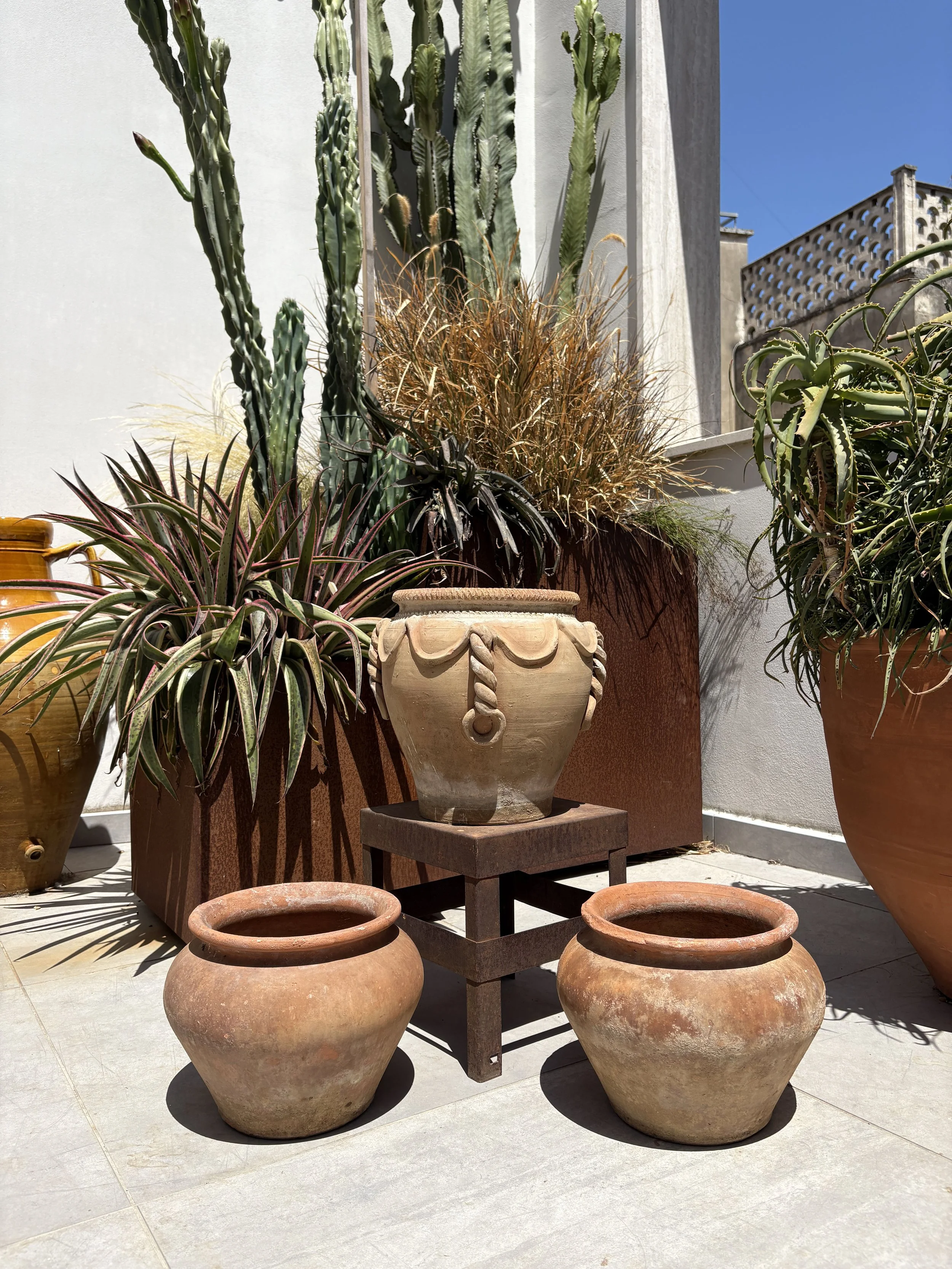 vintage Italian ceramic plant pots