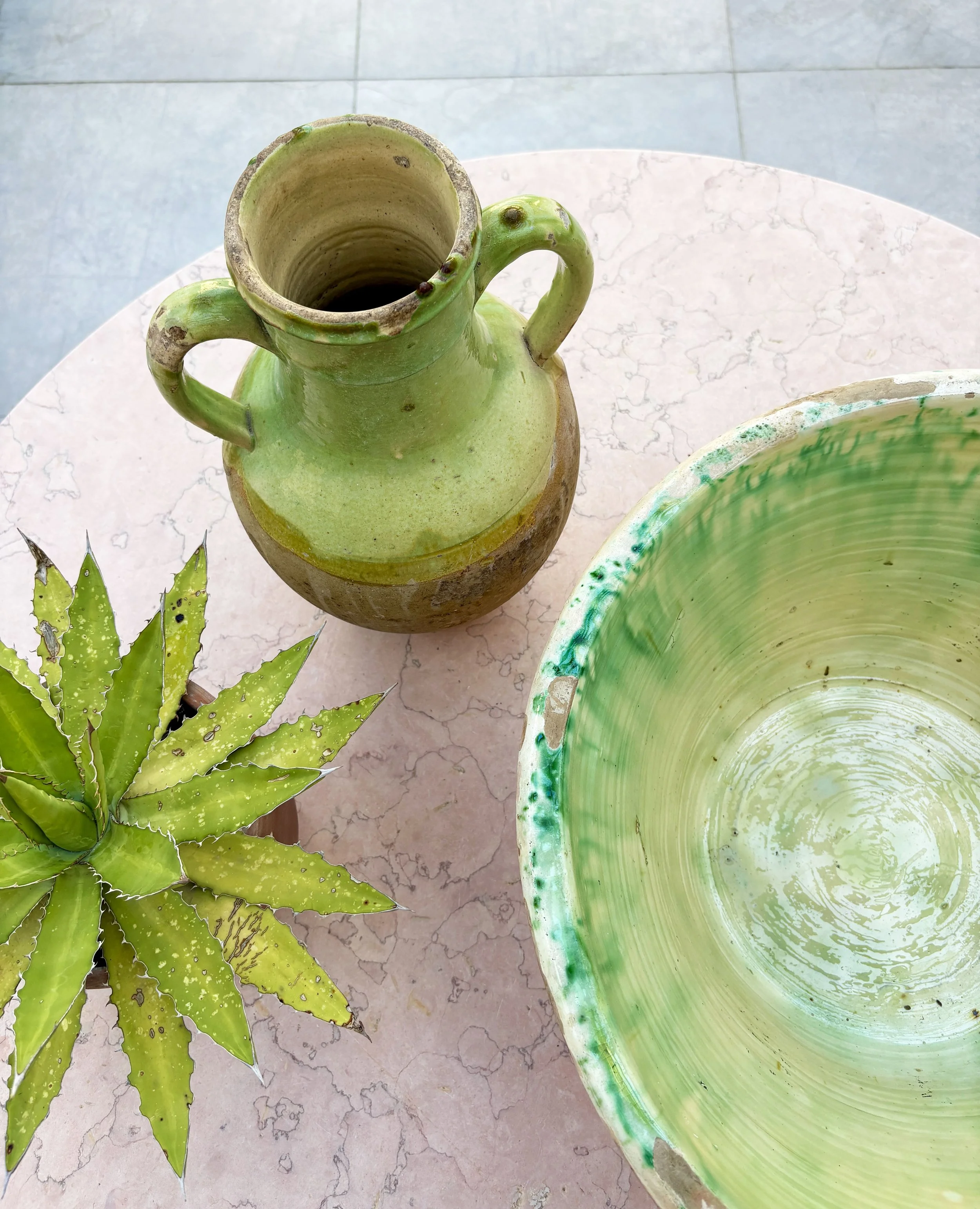 pastel green glazed ceramics Italy