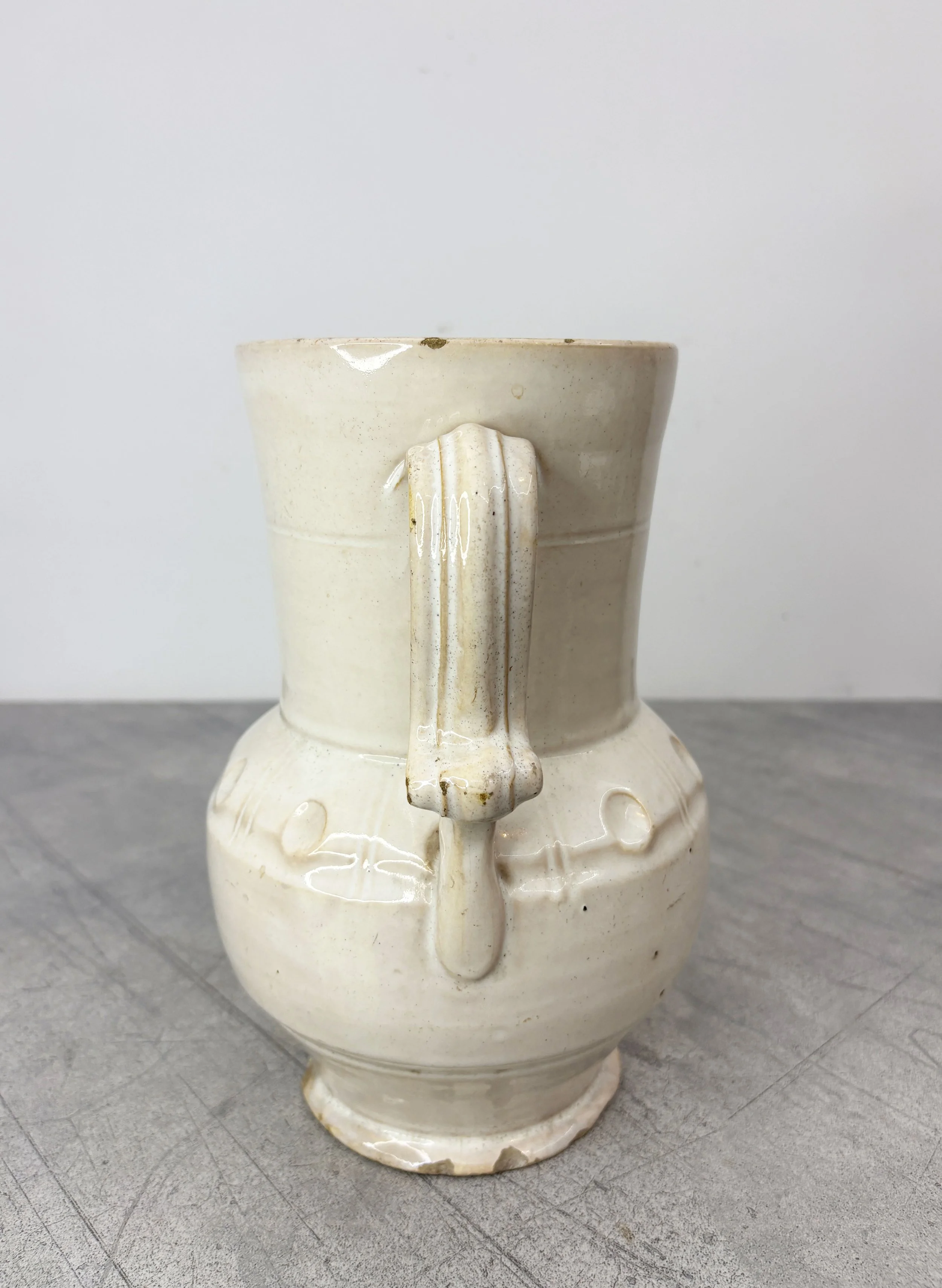 antique pearlescent white vase