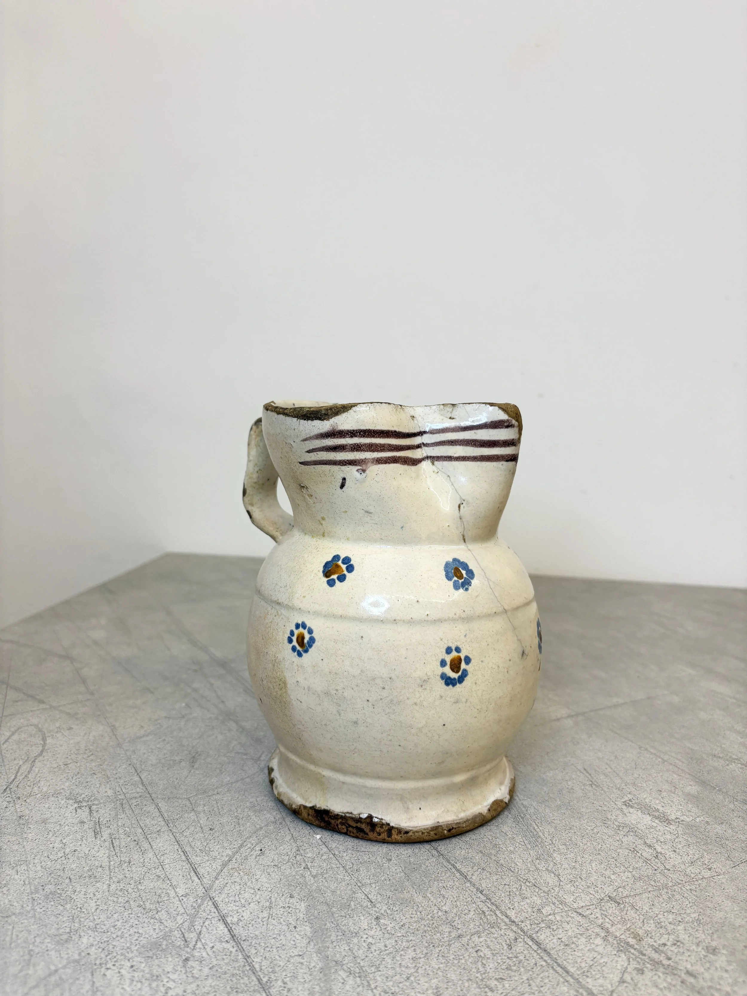 Italian traditional hand painted ceramic pitcher