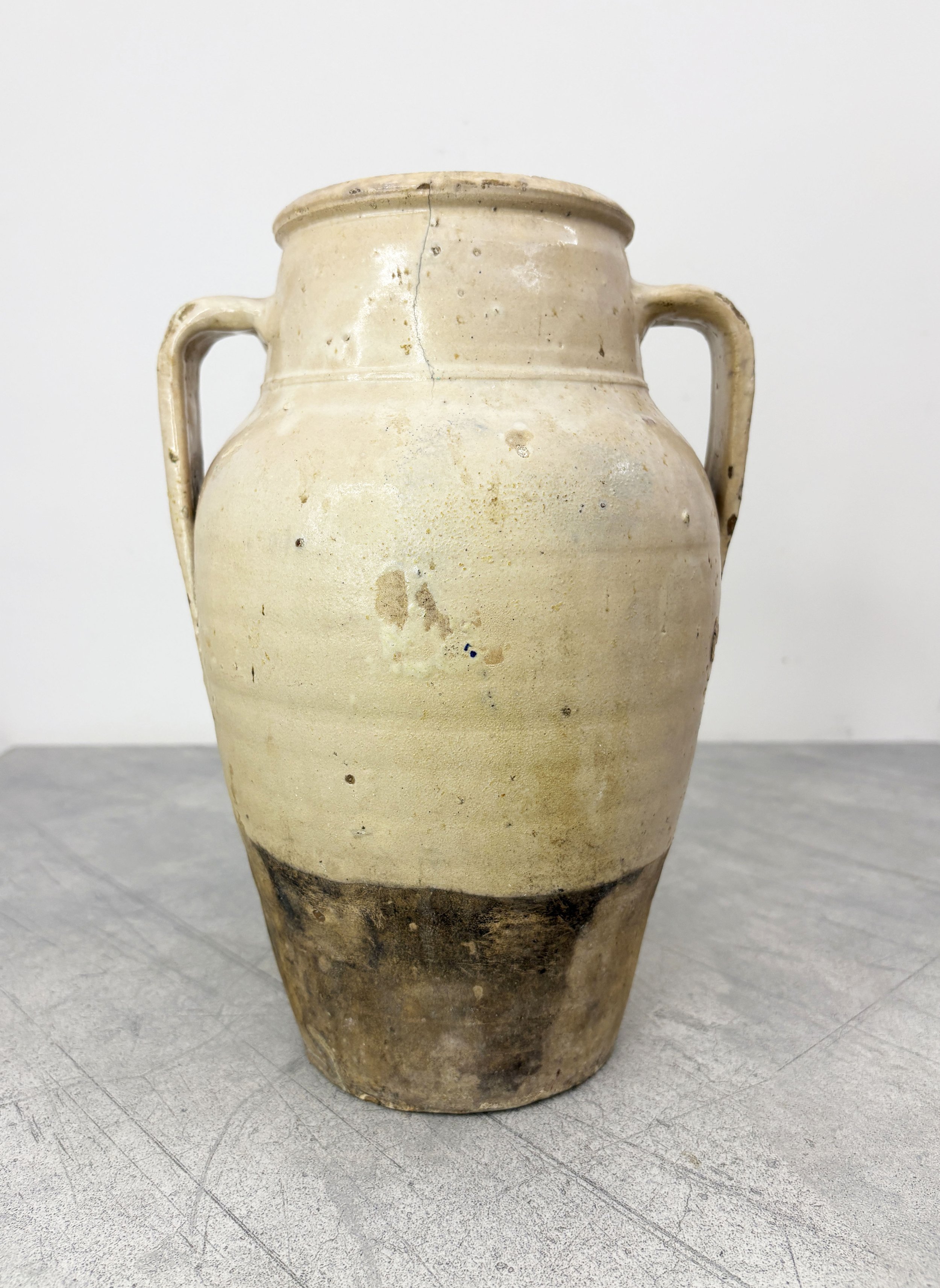 antique Italian white farmhouse vase