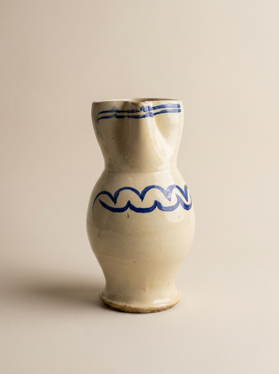 hand painted sea design jug Puglia