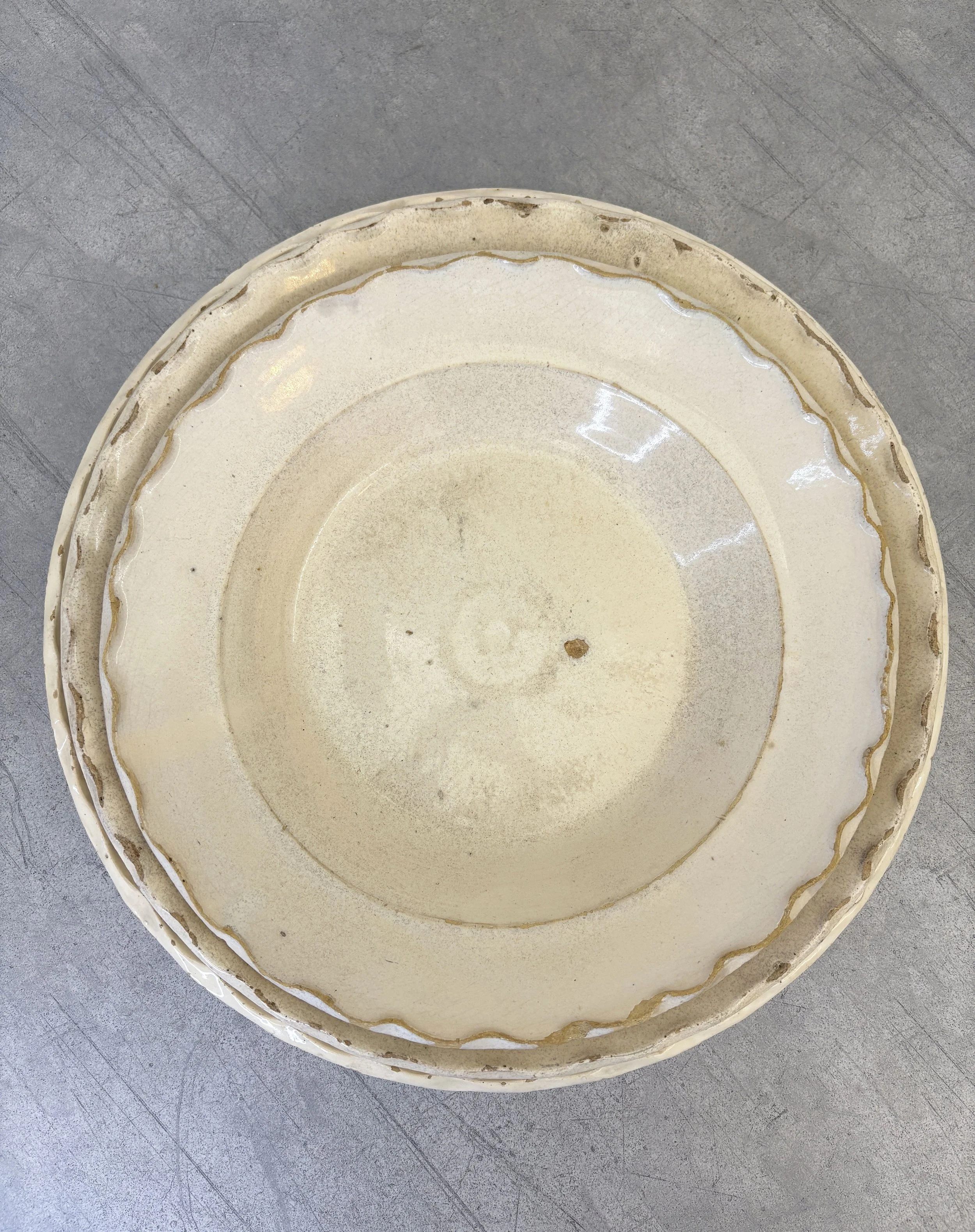 antique white farmhouse plates from Puglia