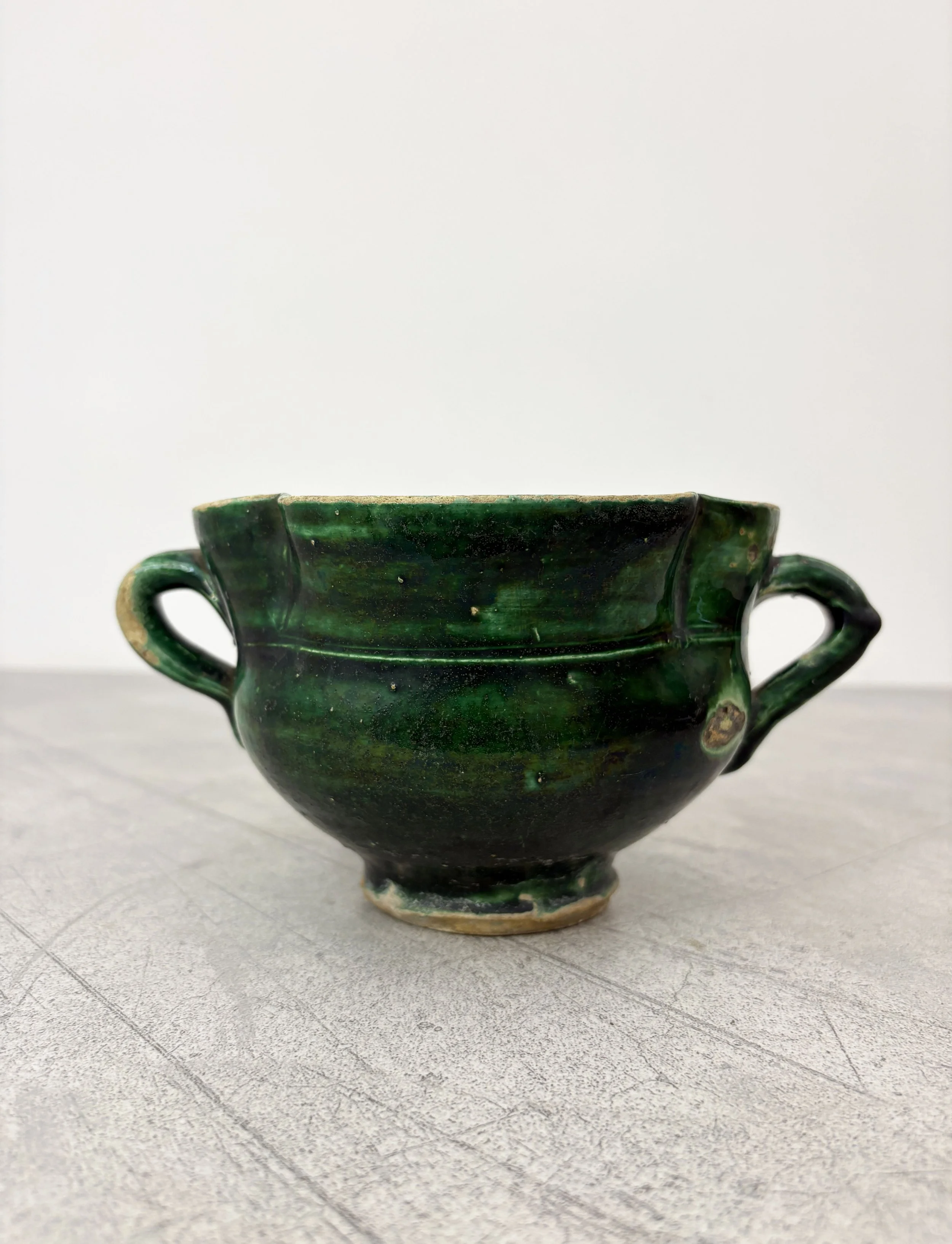 antique Italian ceramic soup bowl