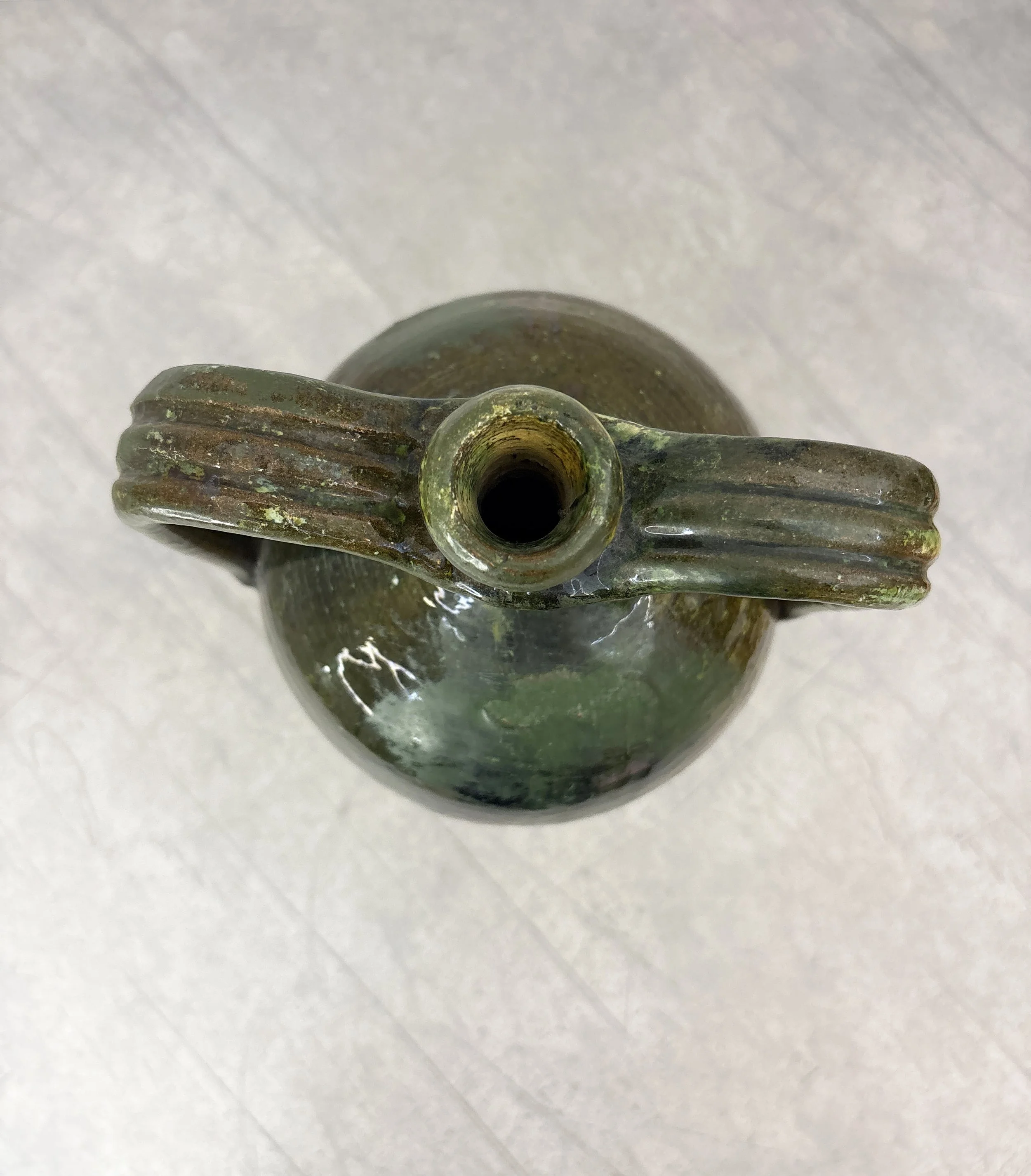 green glazed Italian amphora