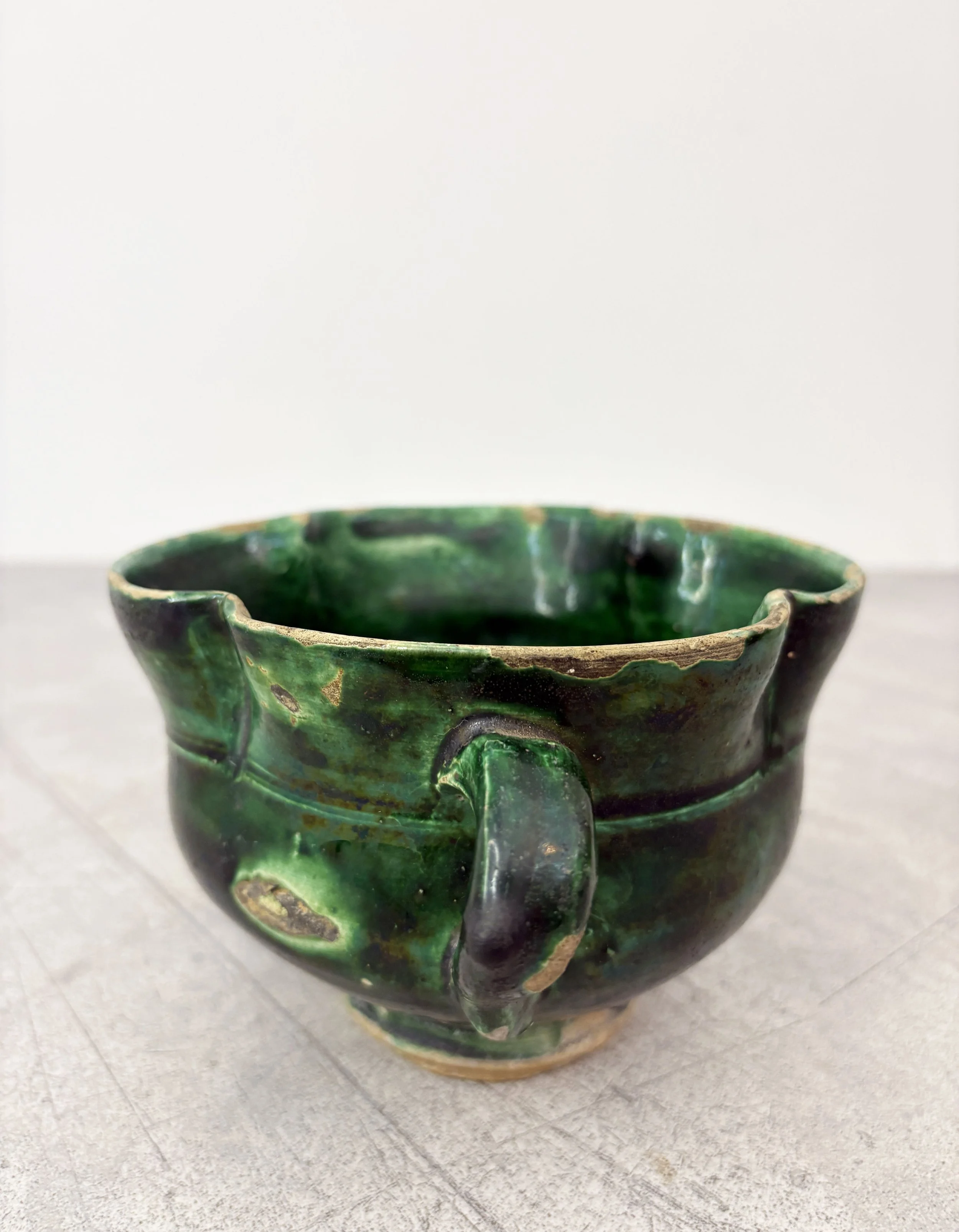 antique rustic ceramic cup