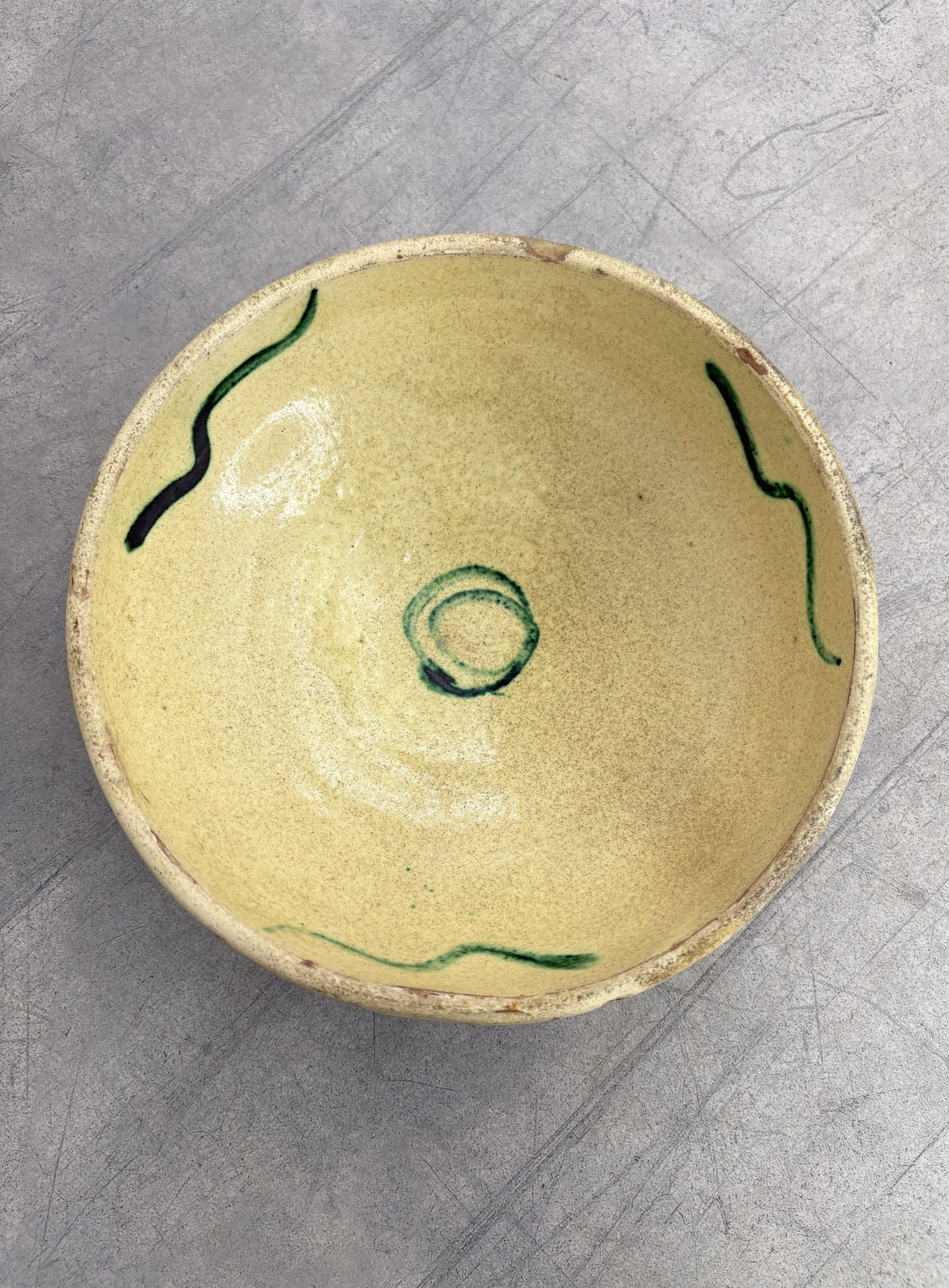 antique abstract hand painted bowl Calabria