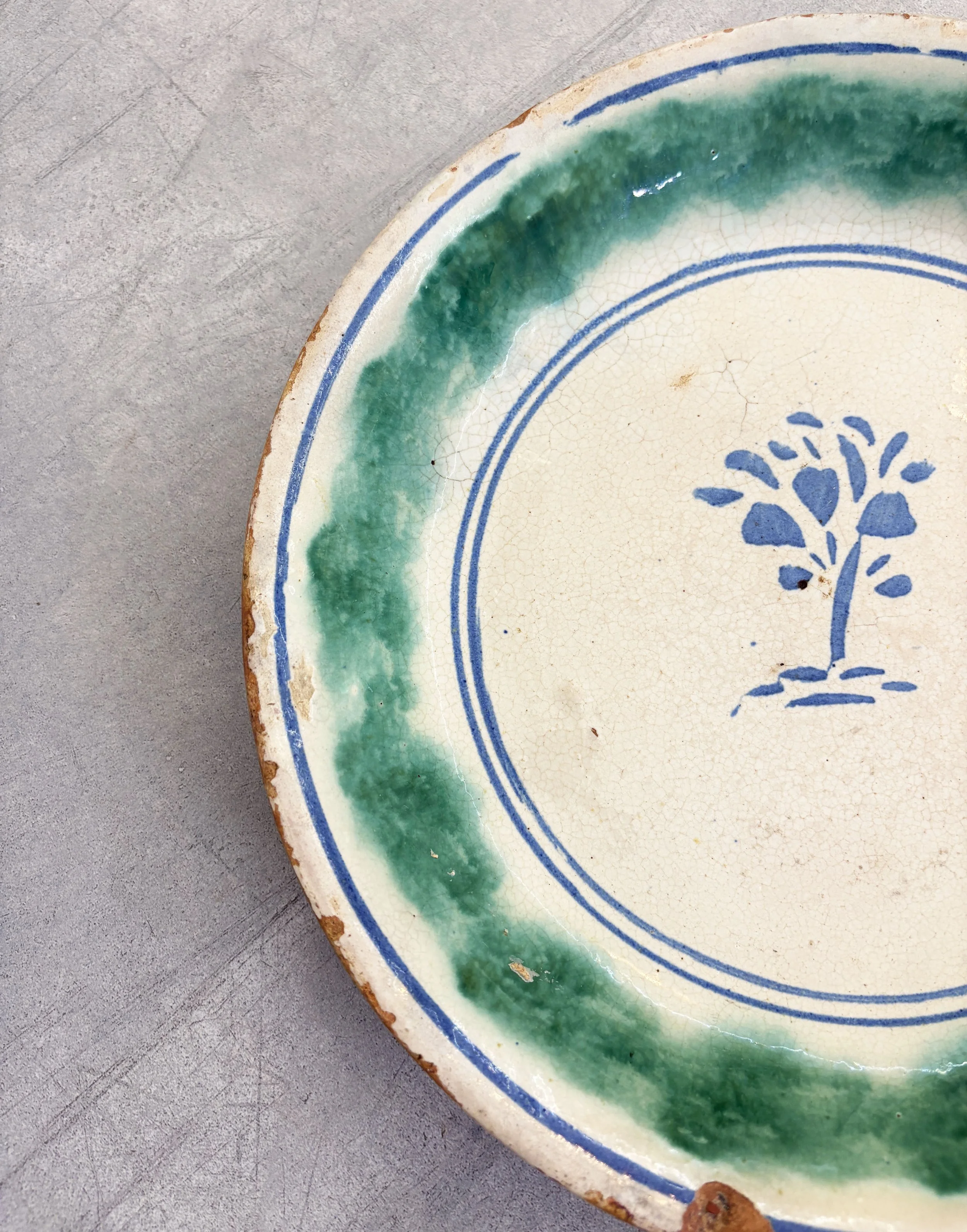 hand painted tree of life plate Caltagirone, Sicily