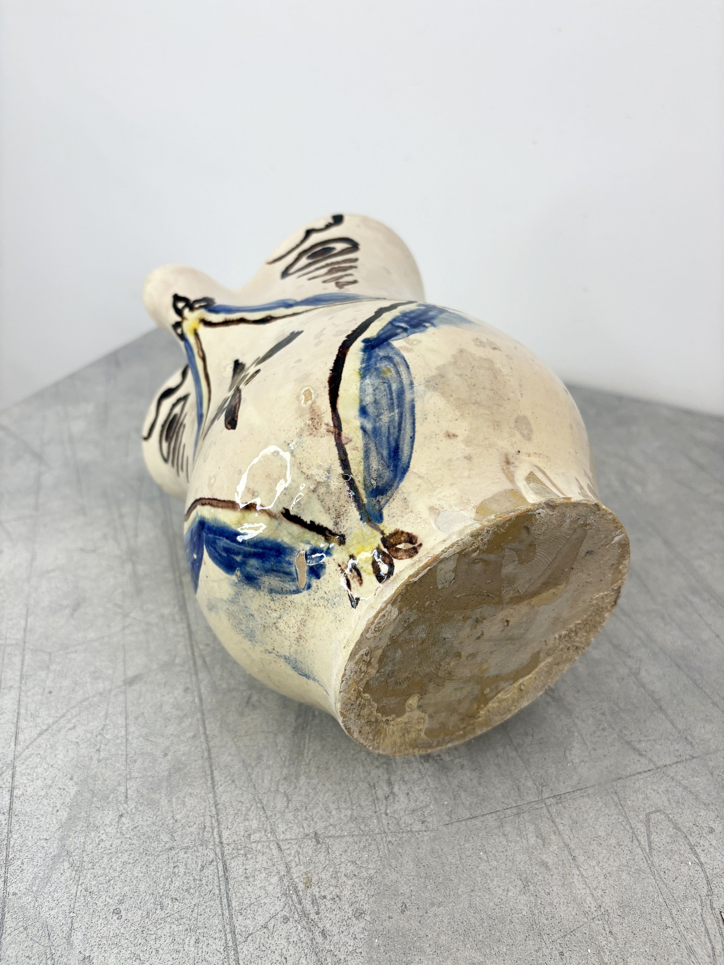 Italian rustic hand painted jug