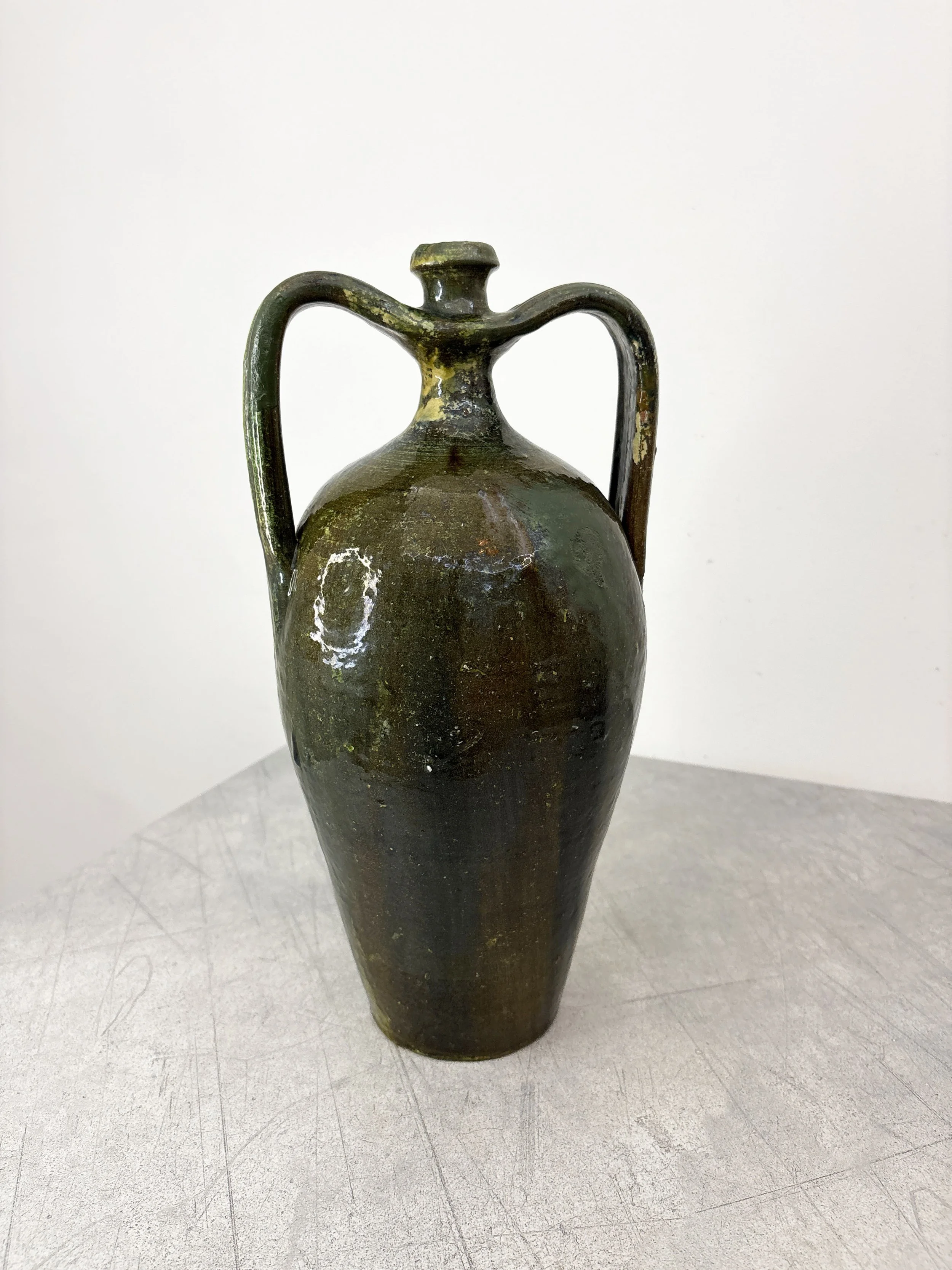 antique green glazed amphora Calabria