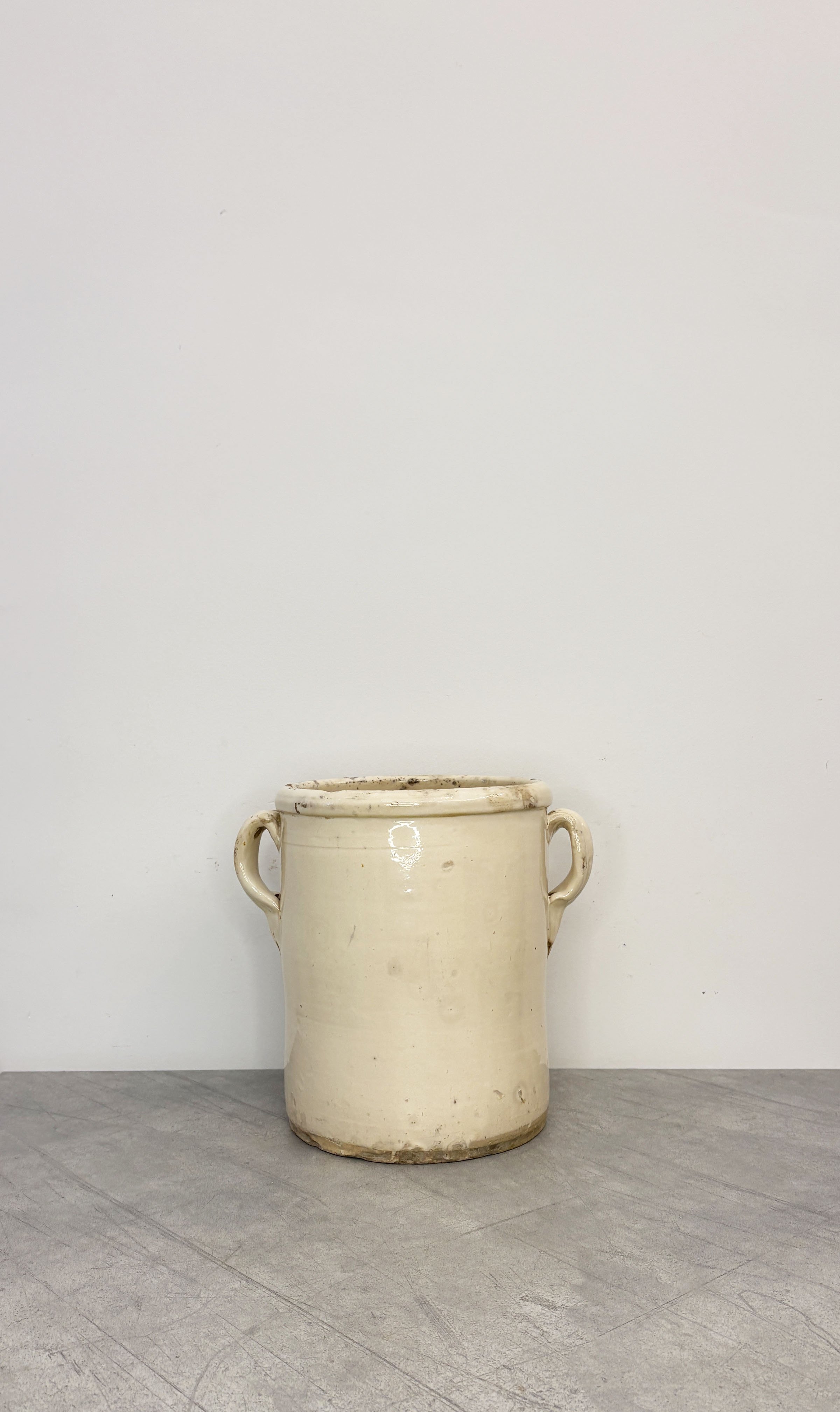 LARGE ANTIQUE RUSTIC CONFIT POT PUGLIA