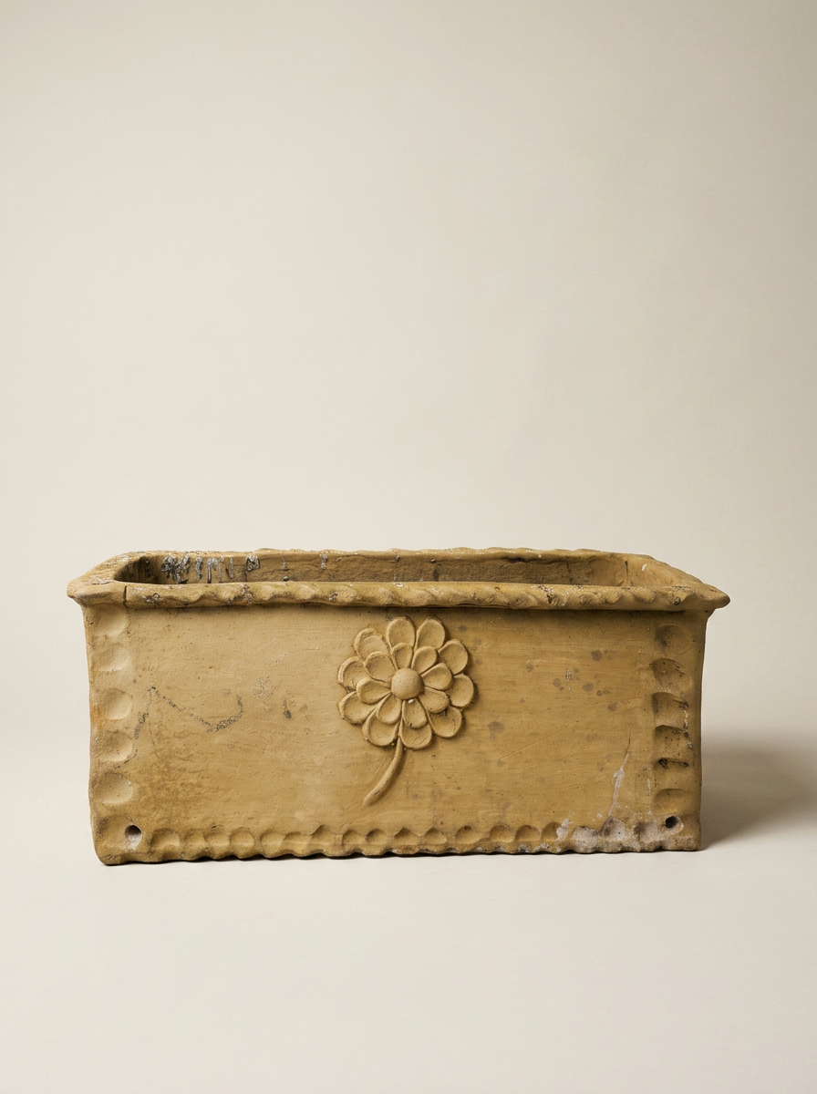 antique ceramic rectangle planter
