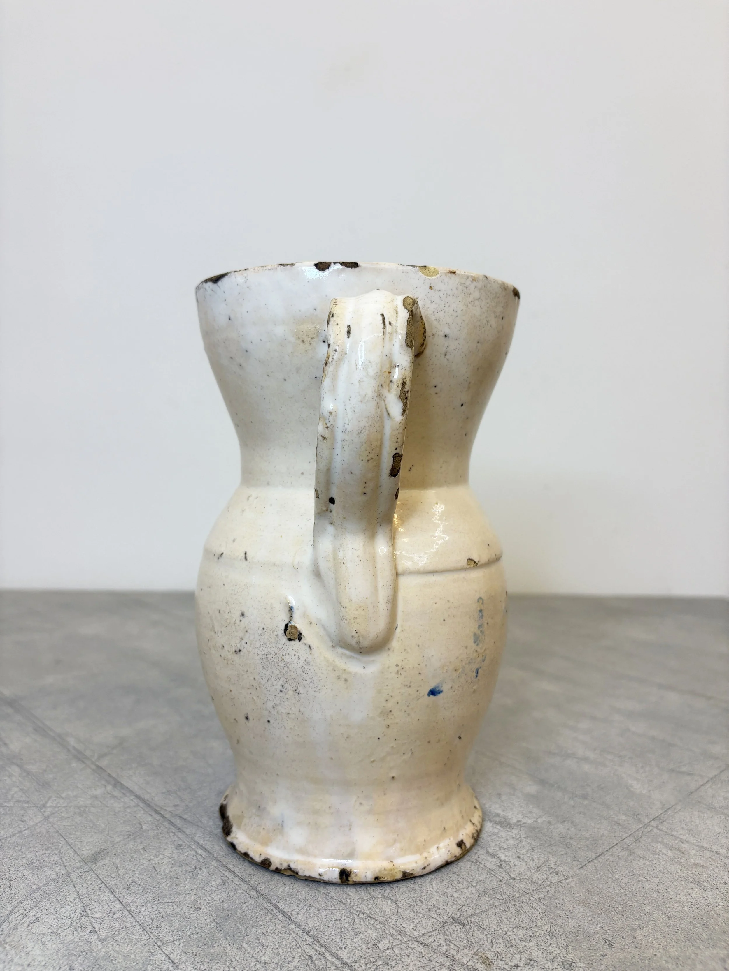 rustic white glazed farmhouse jug Puglia