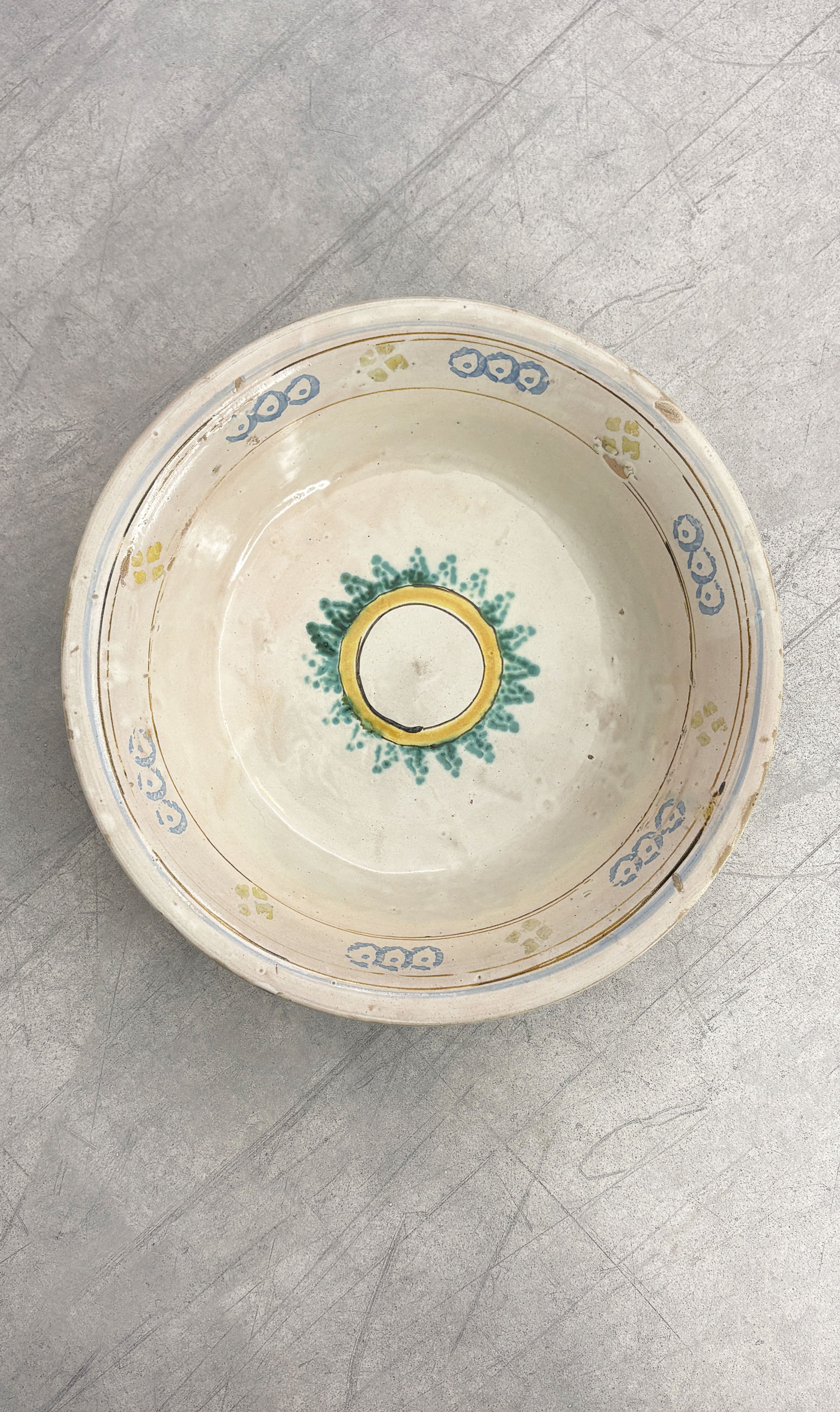 LARGE HAND PAINTED BOWL PUGLIA.
