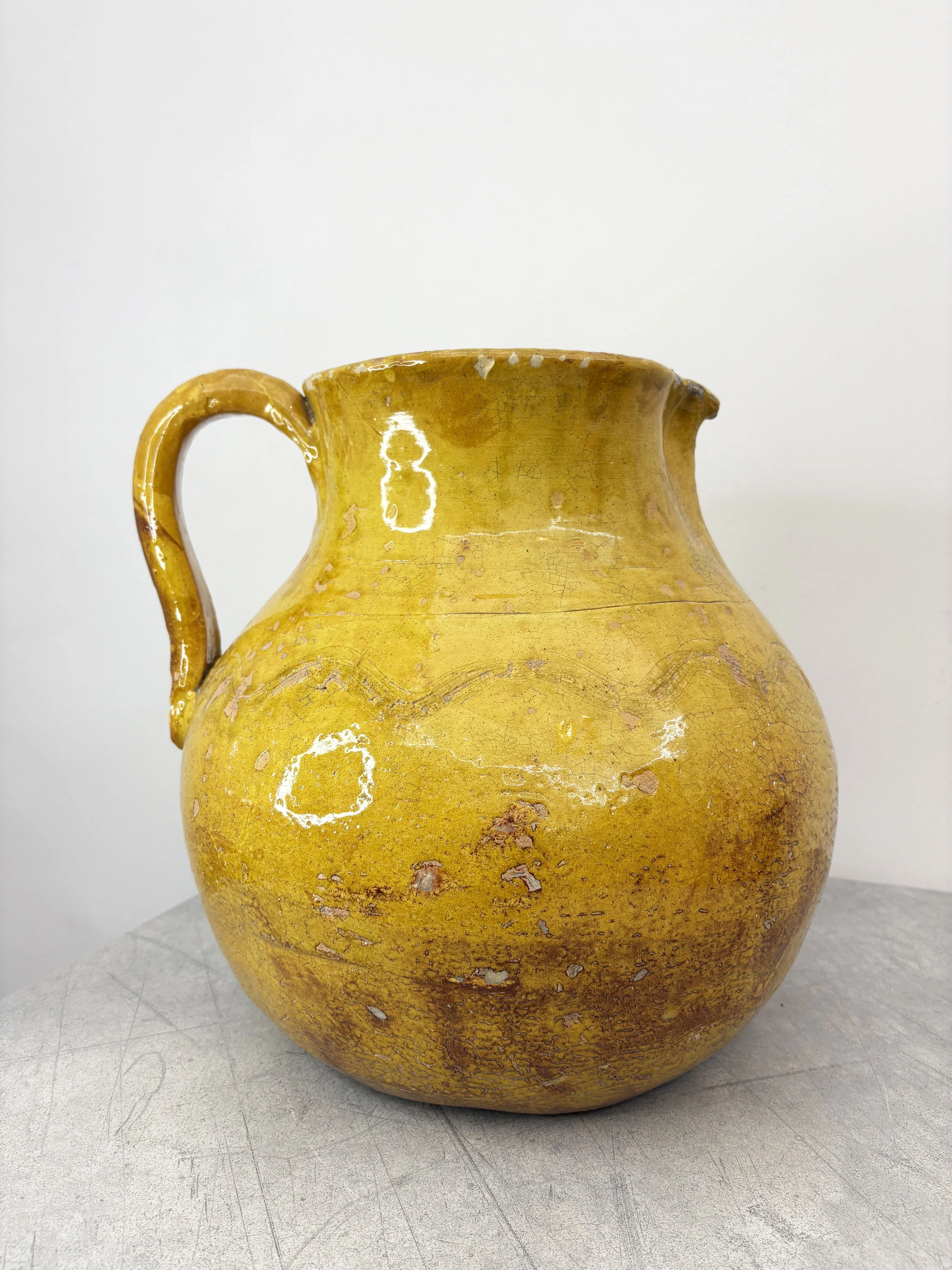 large vintage Italian ceramic jug