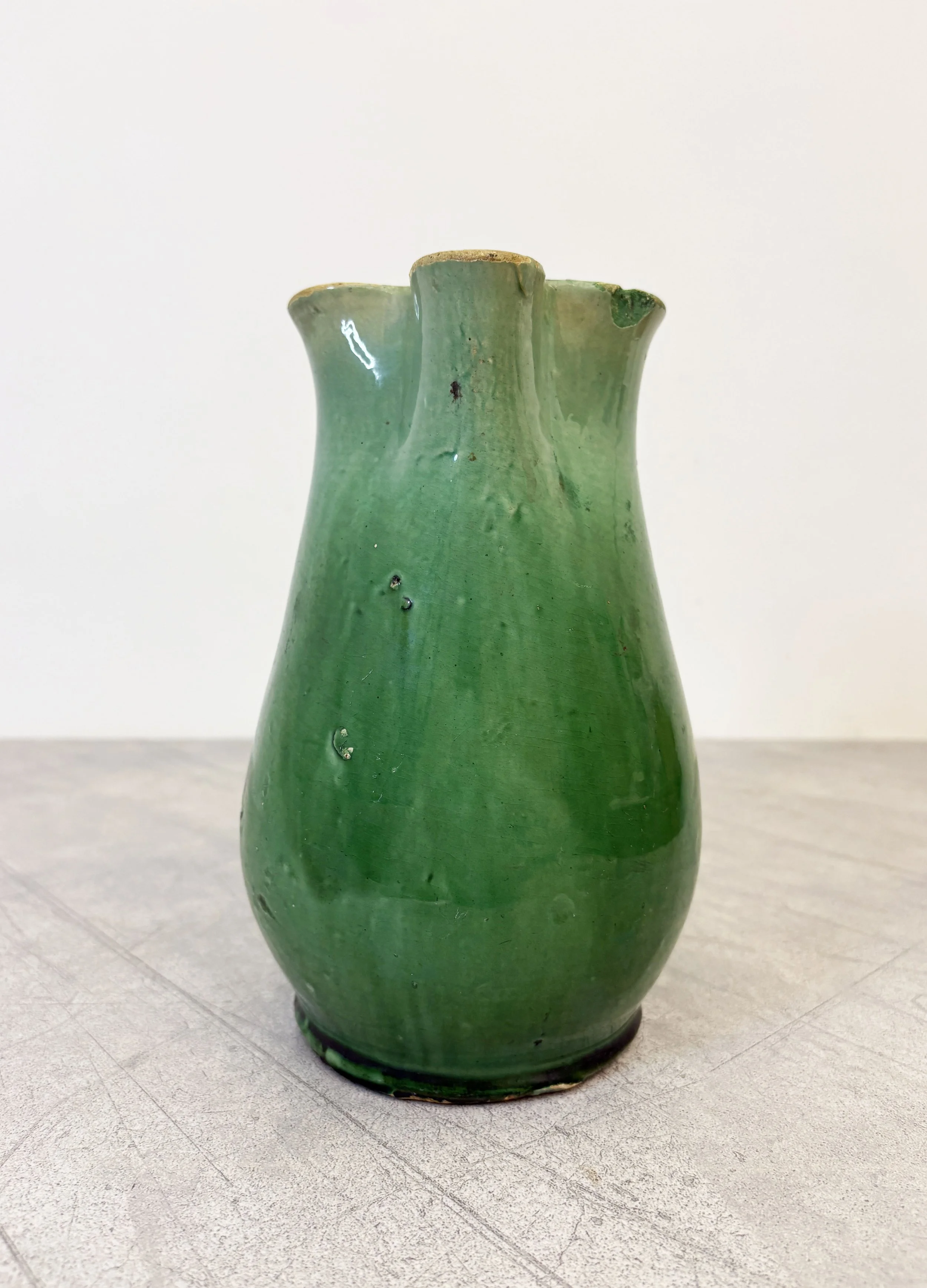antique handmade ceramic pitcher