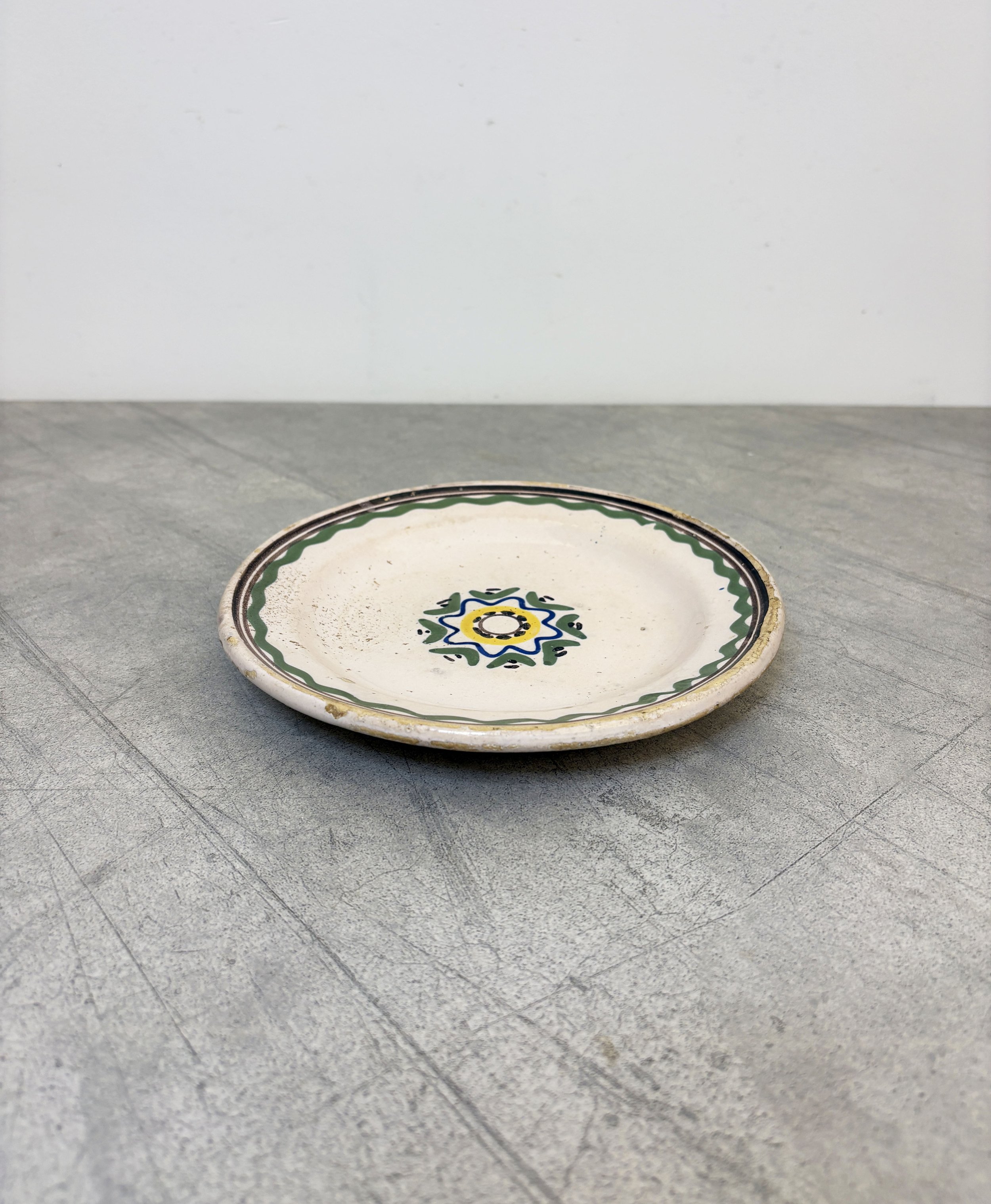 Italian hand painted flower plate