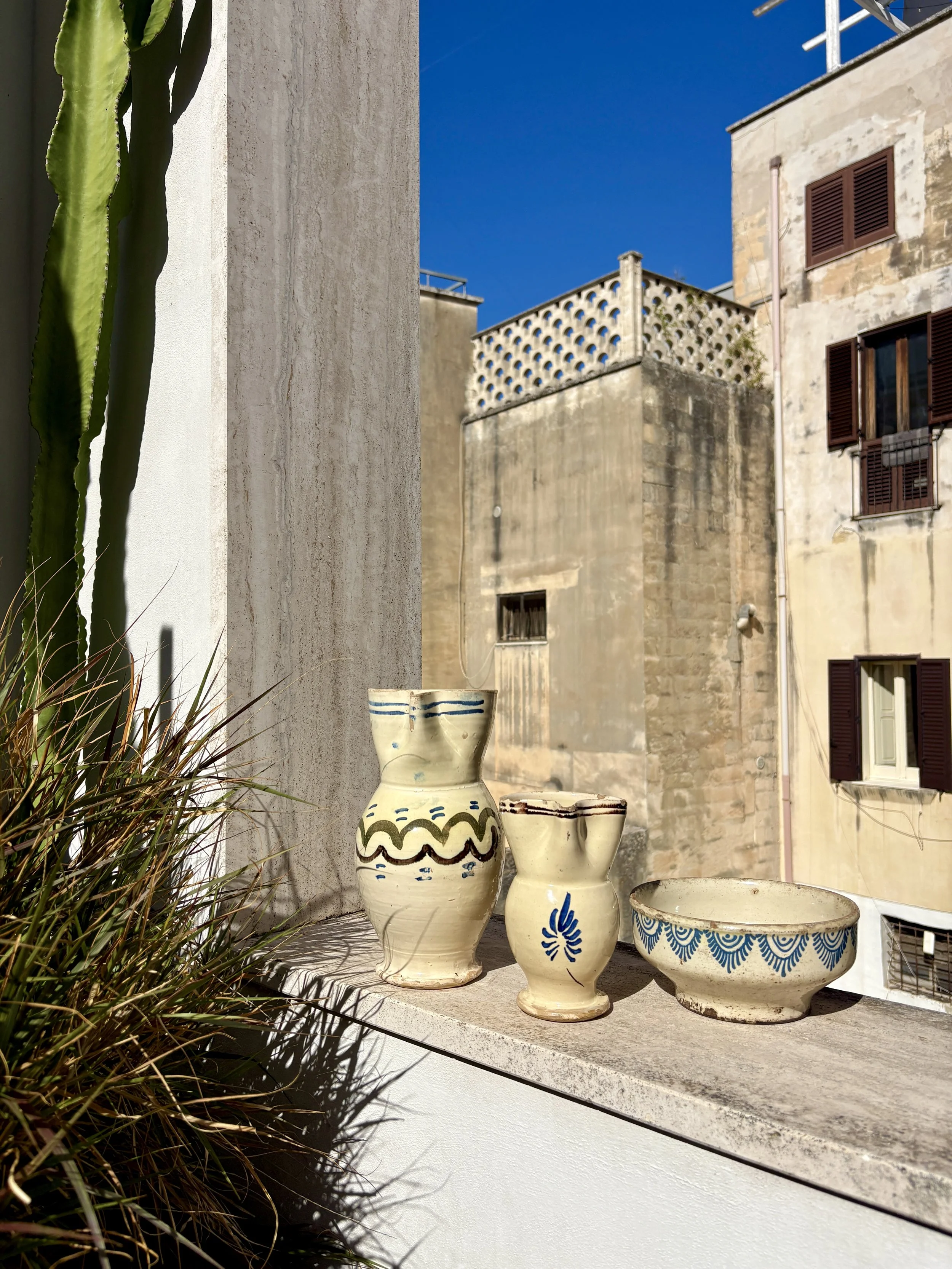 antique rustic farmhouse pottery from southern Italy