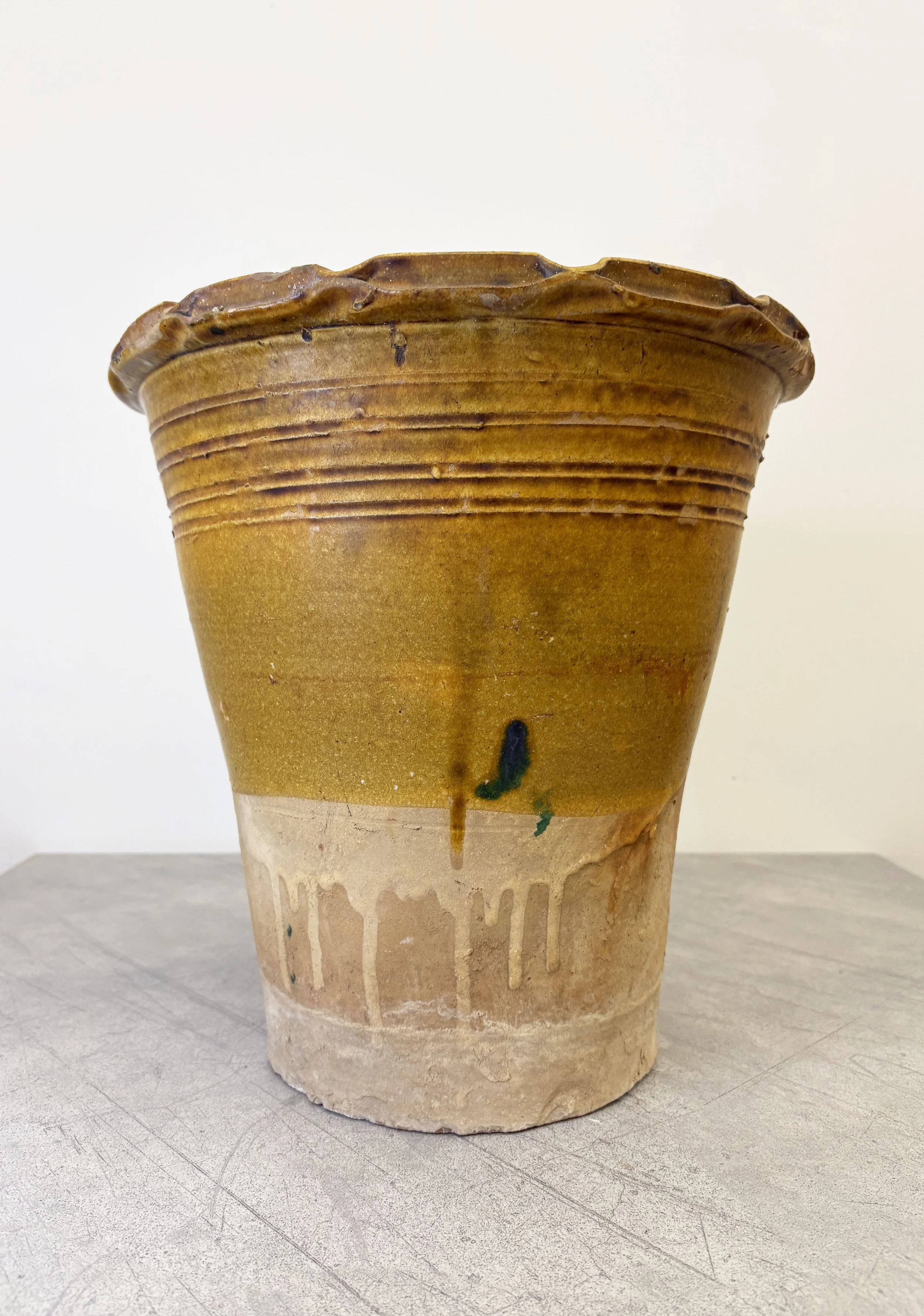 Italian rustic ceramic plant pot
