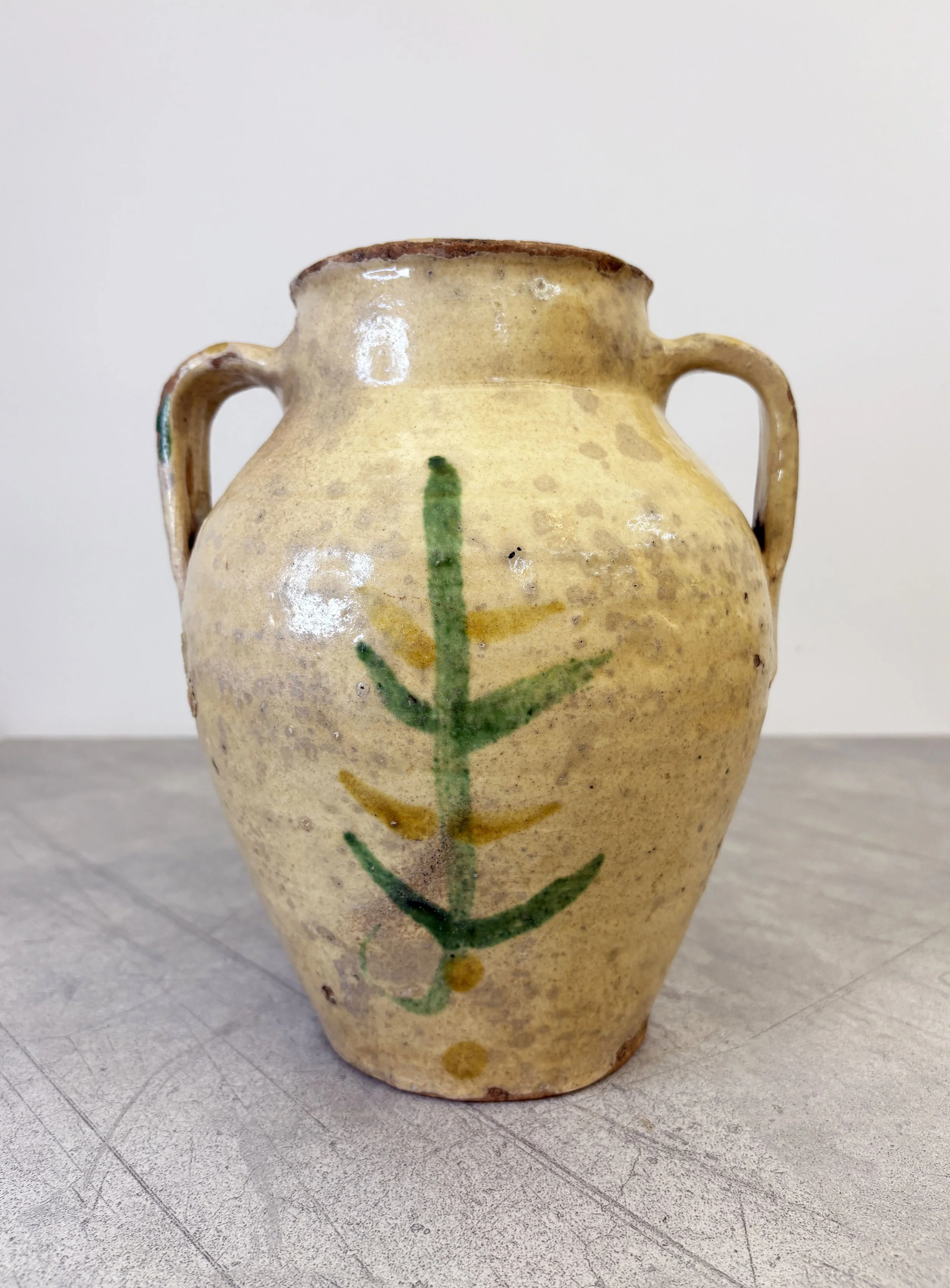 abstract hand painted tree of life pot